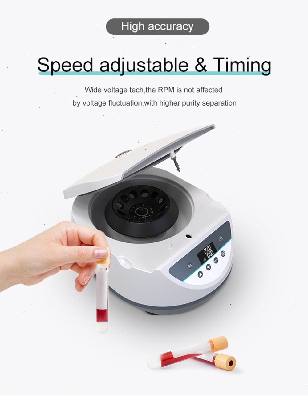Lab Centrifuge Machine with Large Capacity 6*15ml Centrifuge Tube Max RCF 3074xg