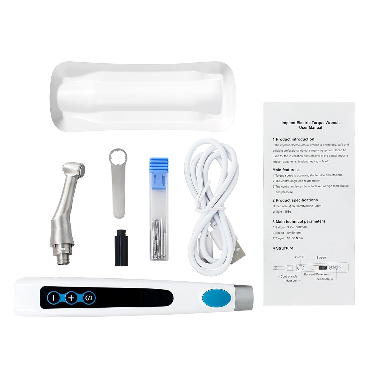 Dental Electric Torque Wrench 360° Cordless Endodontic Implant Handpiece Drivers