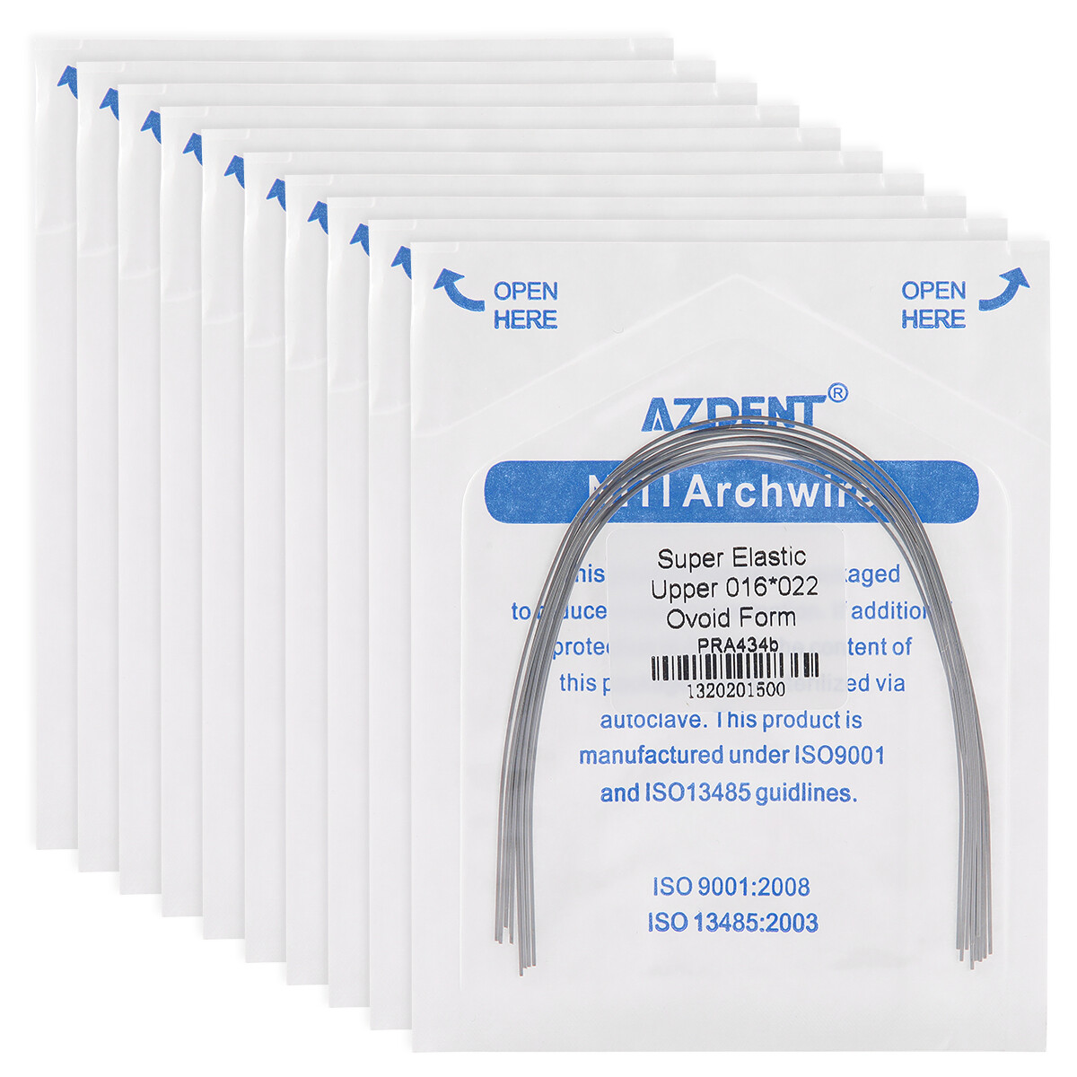 AZDENT Dental Ortho Super Elastic Rectangular Arch Wire Niti Ovoid upper/Lower