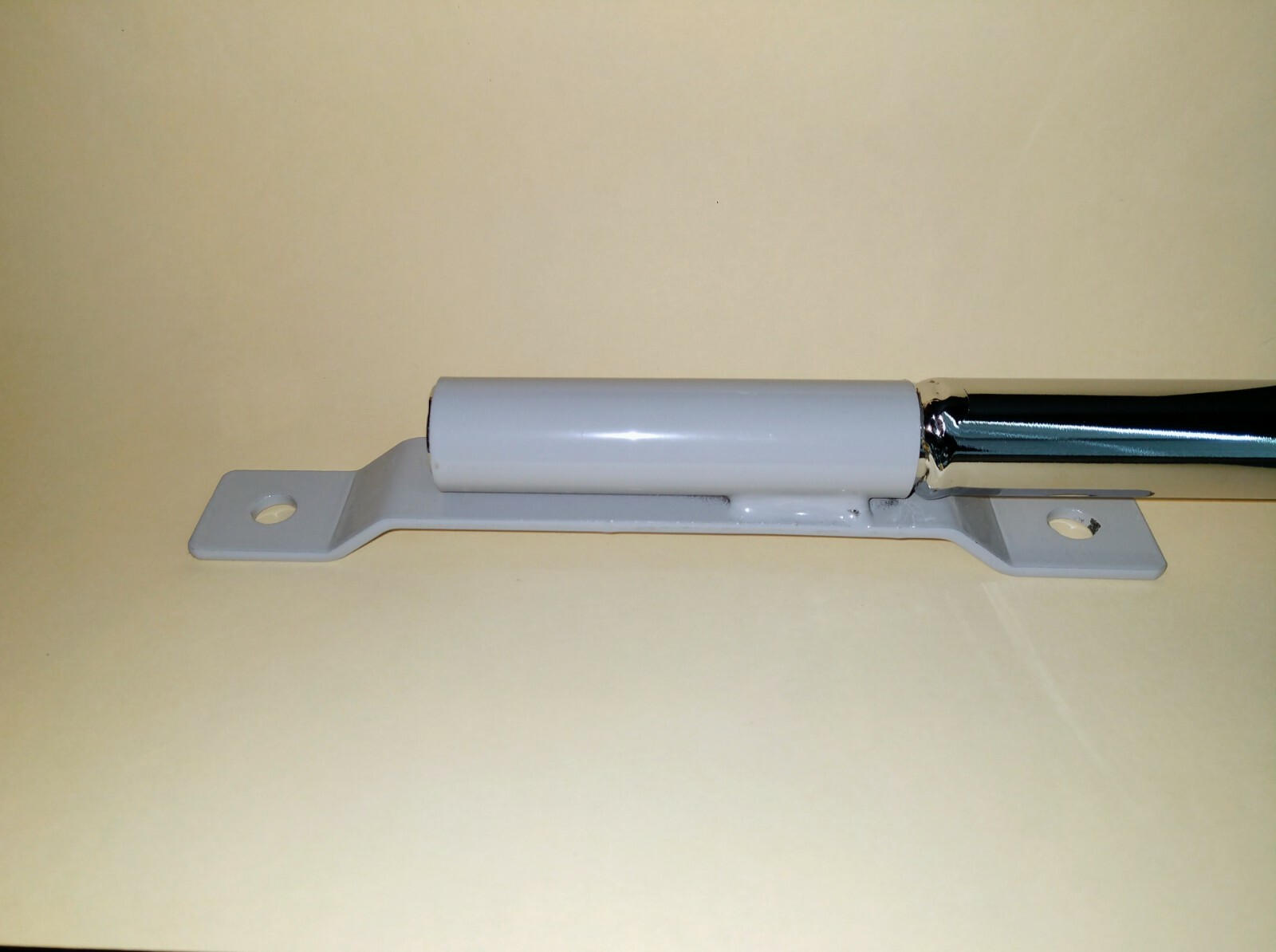 Adjustable bedside IV Pole, 2-Hook, Chrome-Plated Steel, with mounting bracket