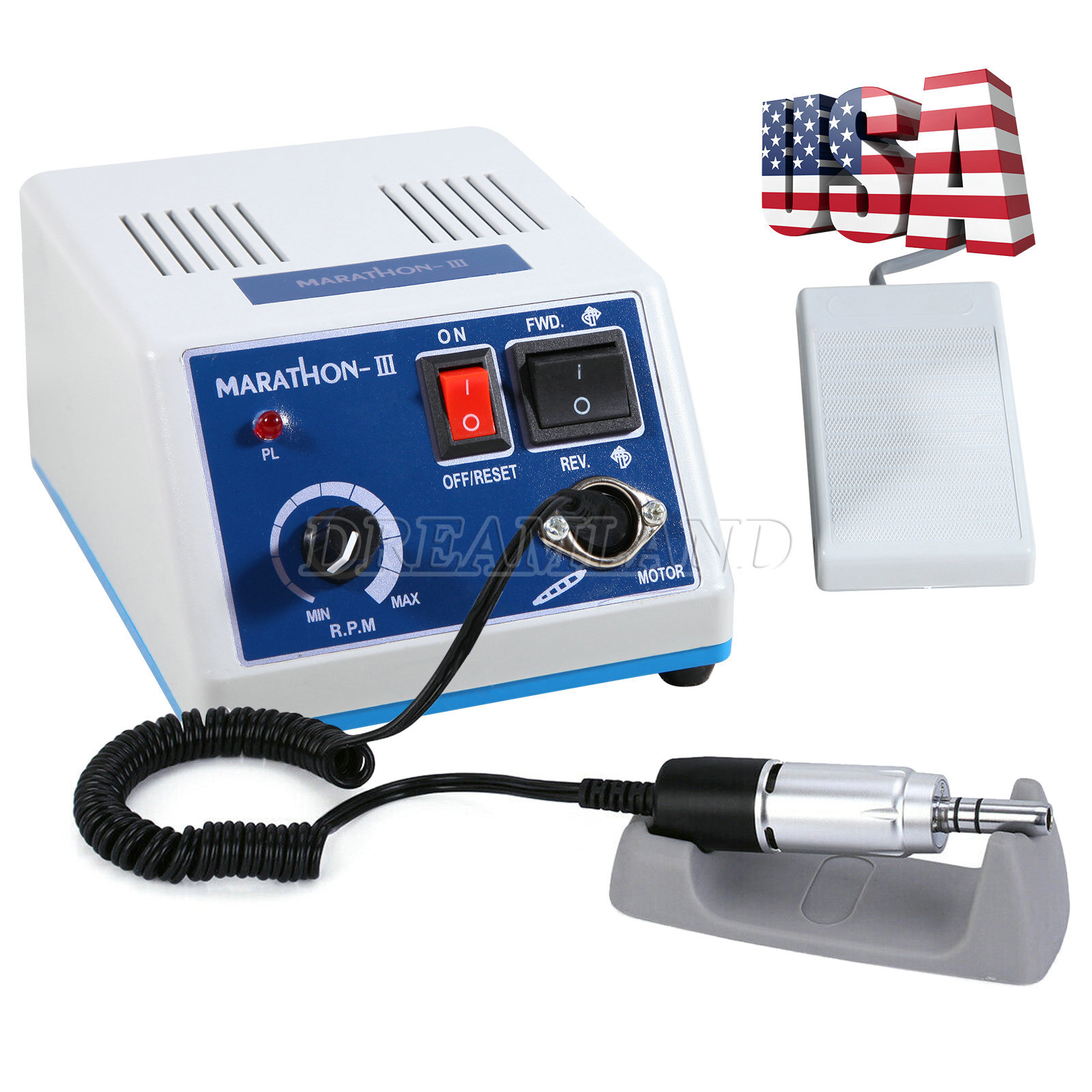 Dental Lab Marathon Electric Micromotor Polisher/Contra Angle/Straight Nose Cone
