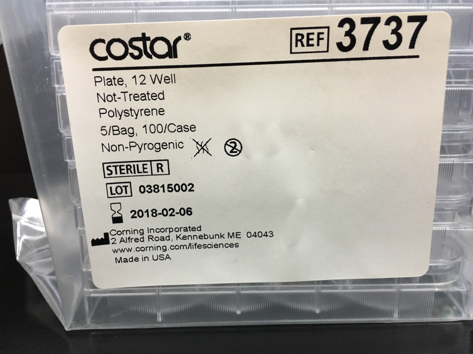 Corning Costar REF 3737 Clear Not Treated Multiple Well Plates Bulk Pack 12-Well