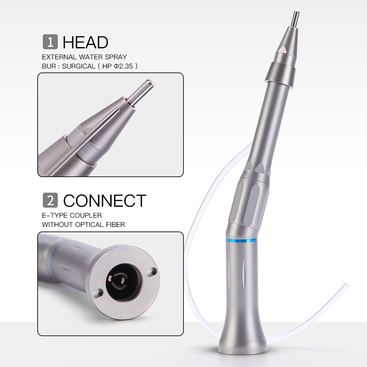 Dental 20°Surgical Implant Contra Angle/Straight Handpiece /1:5/1:1Fiber Optic