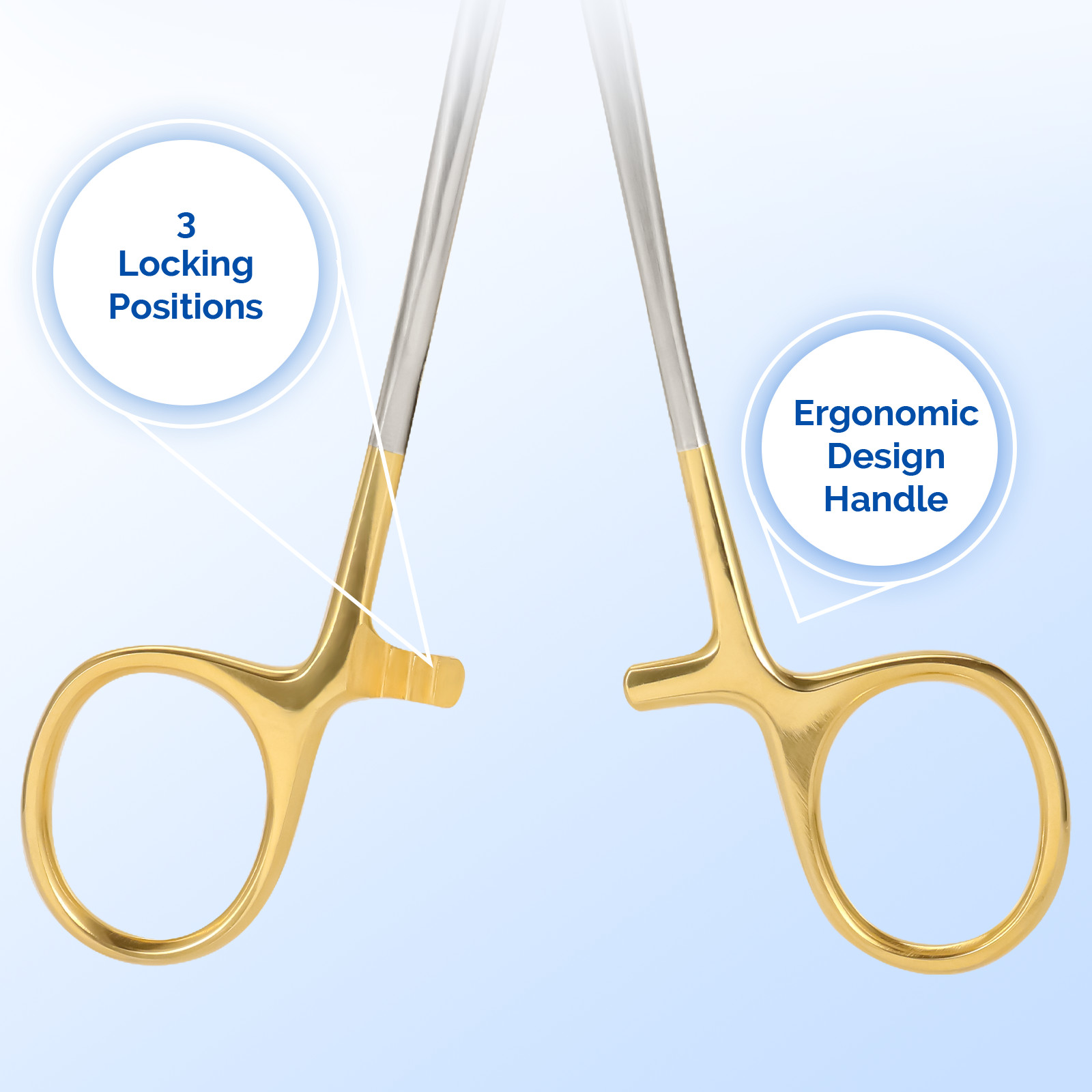 JMU Straight Castroviejo Perma Sharp Needle Holder 15cm/5.9″ primarily for grasp
