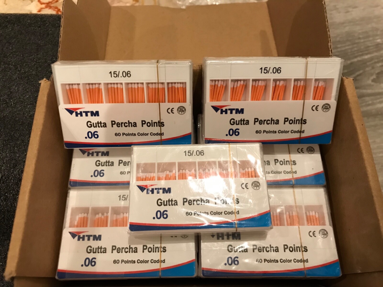 23×60 Points HTM GUTTA PERCHA POINTS Taper .06#15