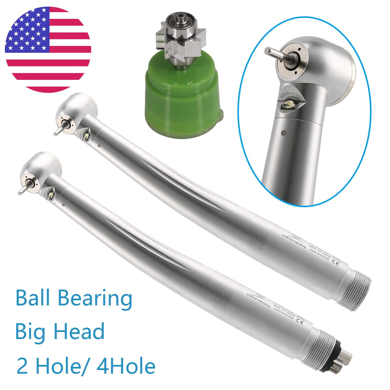 Pieza de mano LED turbina alta velocidad fibra óptica dental estilo NSK 2/4 Hole