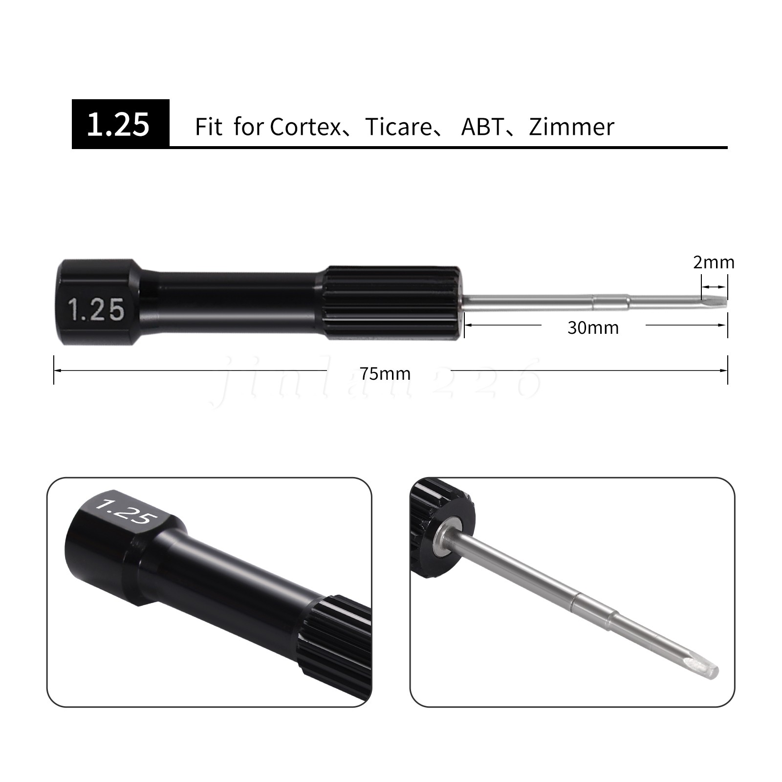 Dental Implant Screw Driver Kit Lab Abutment Implant Tools Drivers with Holder