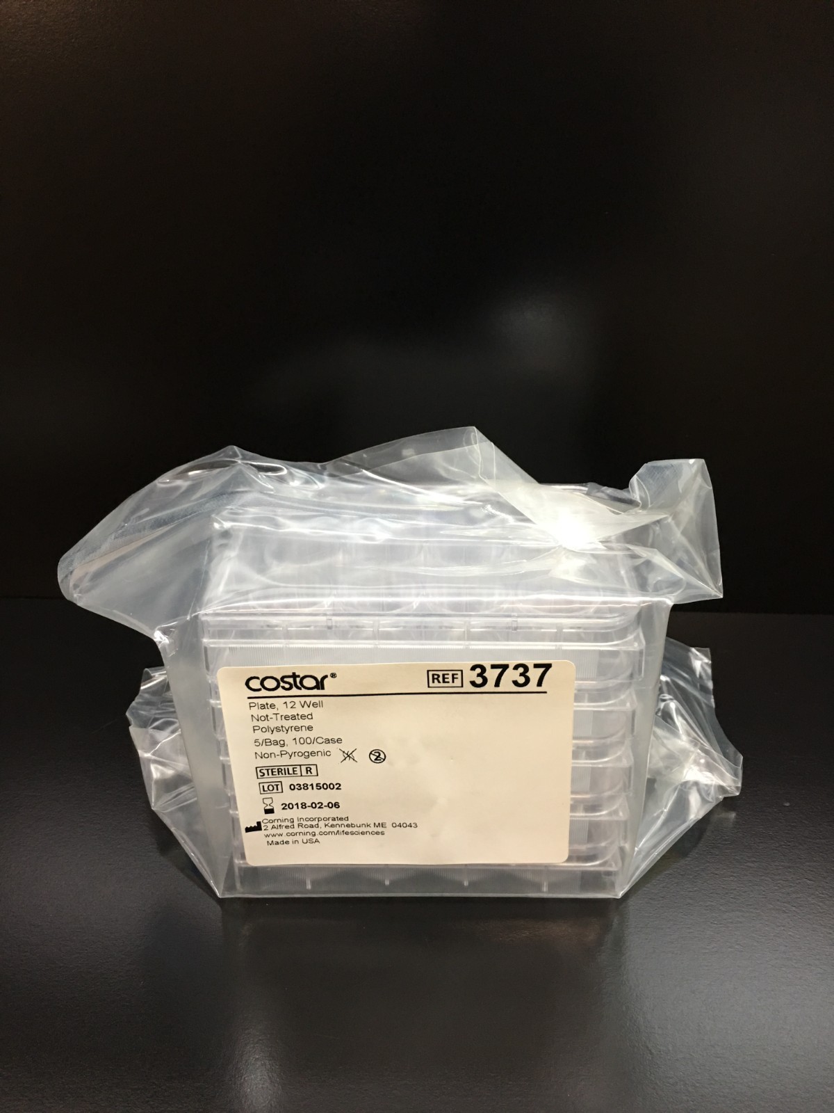 Corning Costar REF 3737 Clear Not Treated Multiple Well Plates Bulk Pack 12-Well
