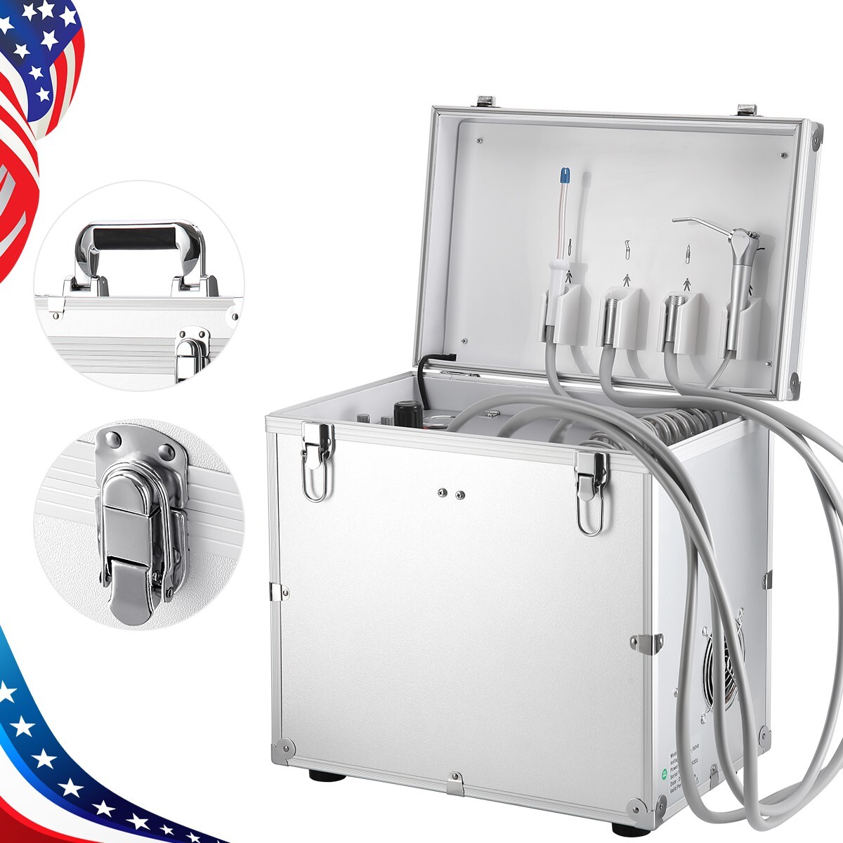 Portable Dental Mobile Delivery Unit System Air Compressor /Handpiece 4Holes