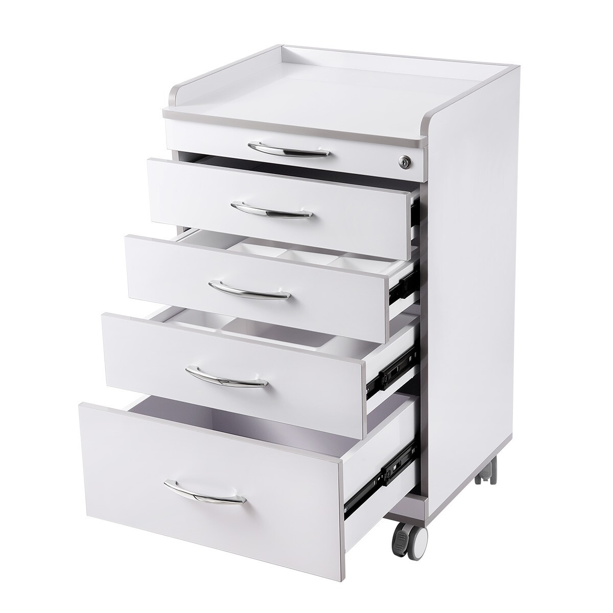 Dental Multi-Function Mobile Cart with 3/4/5 Drawers Medical Rolling Cart