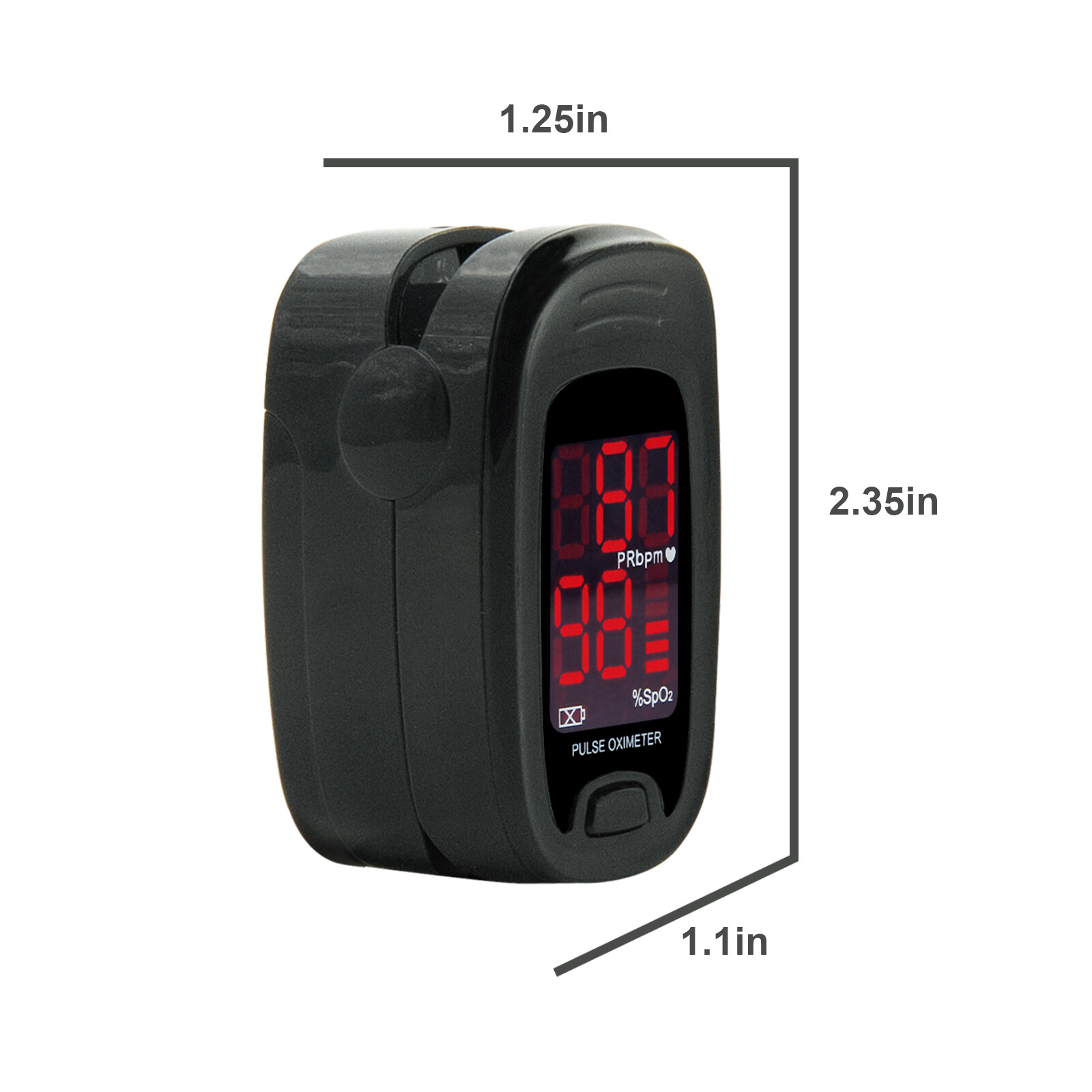 Finger Pulse Oximeter Blood Oxygen Saturation Heart Rate Measuring SpO2 Monitor
