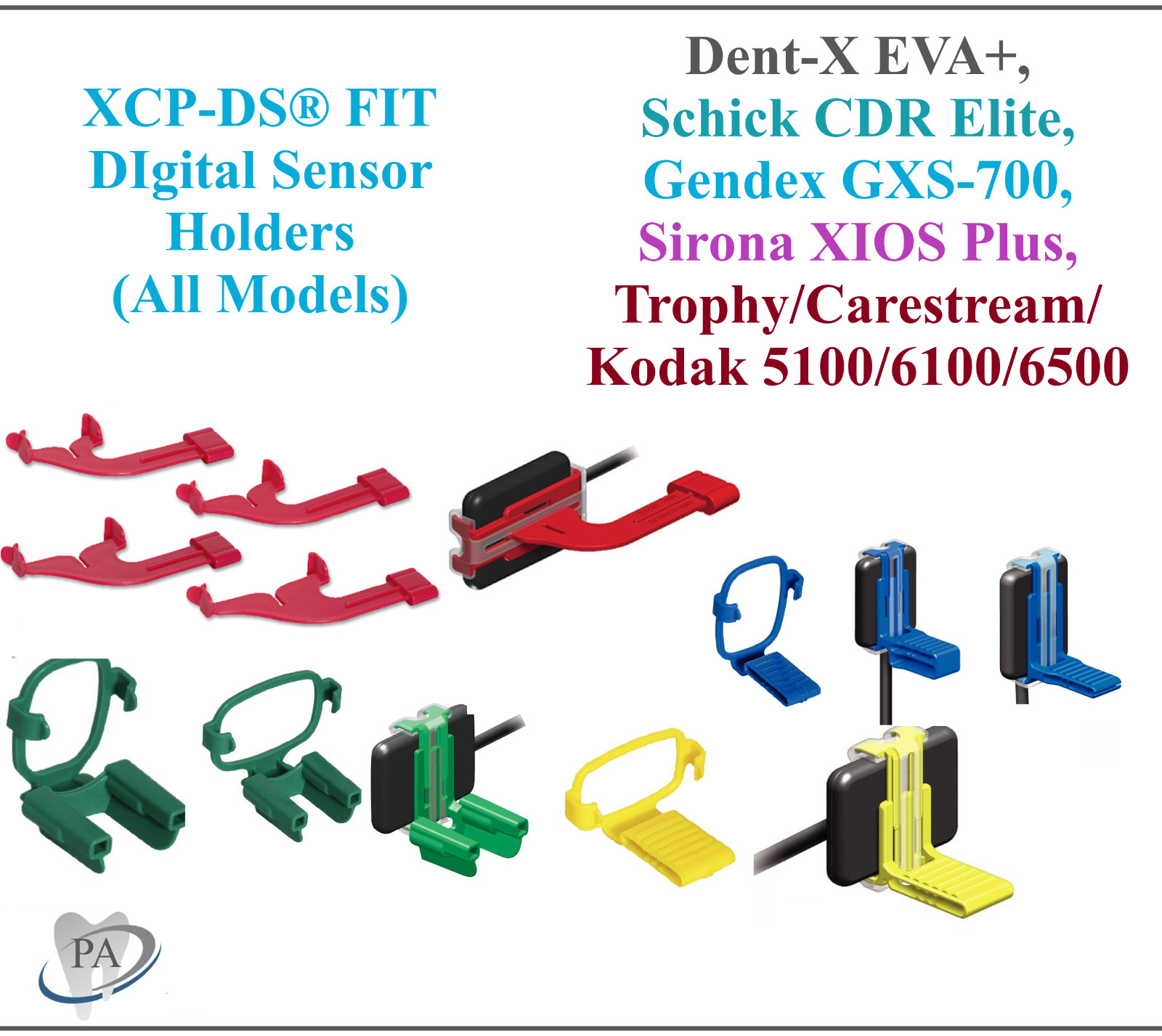 Dental X-Ray Rinn XCP- DS Fit Universal Digital Sensor Gendex Schick Dent-X EVA+