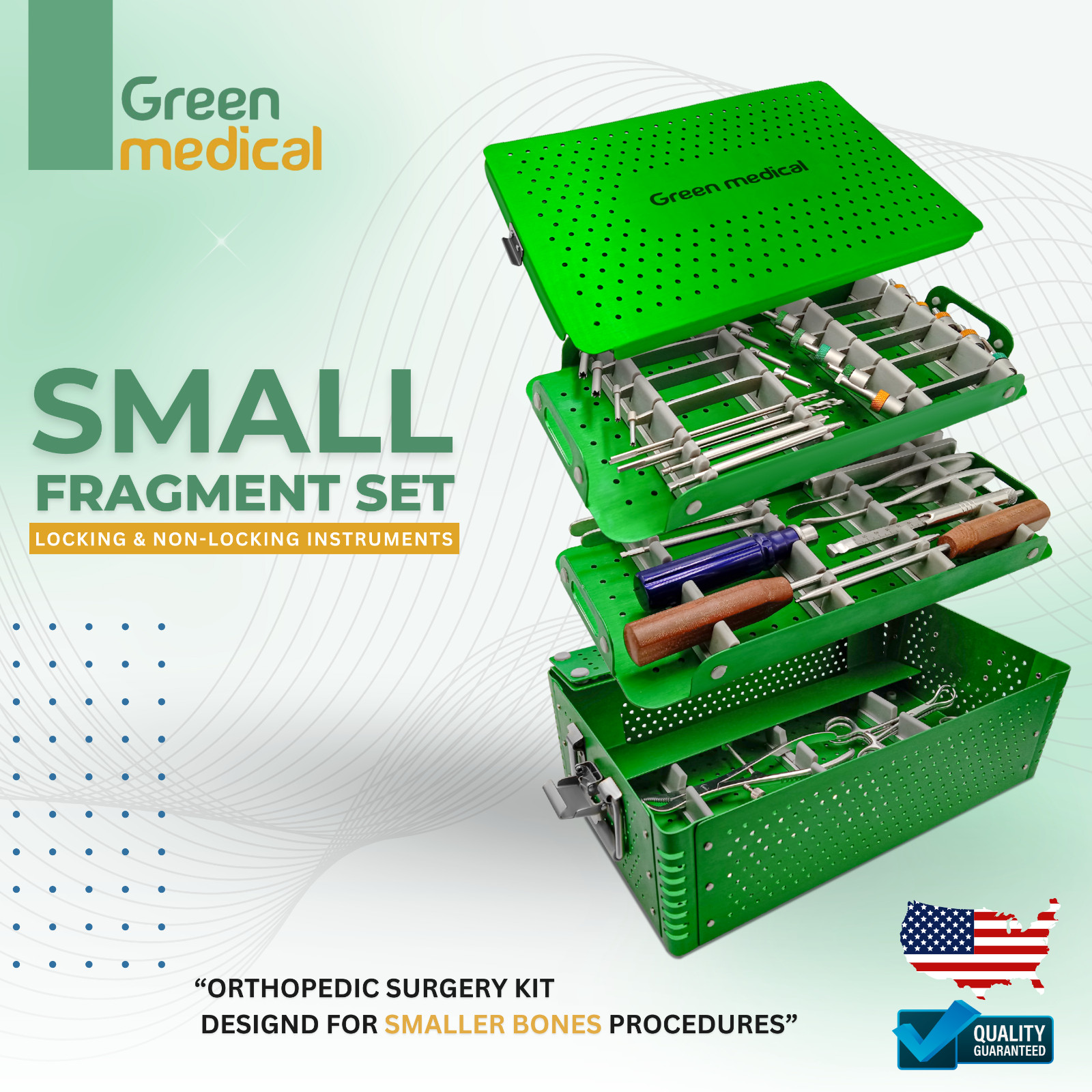 Small Fragment Set Locking And Non locking Complete Orthopedic Instruments Set