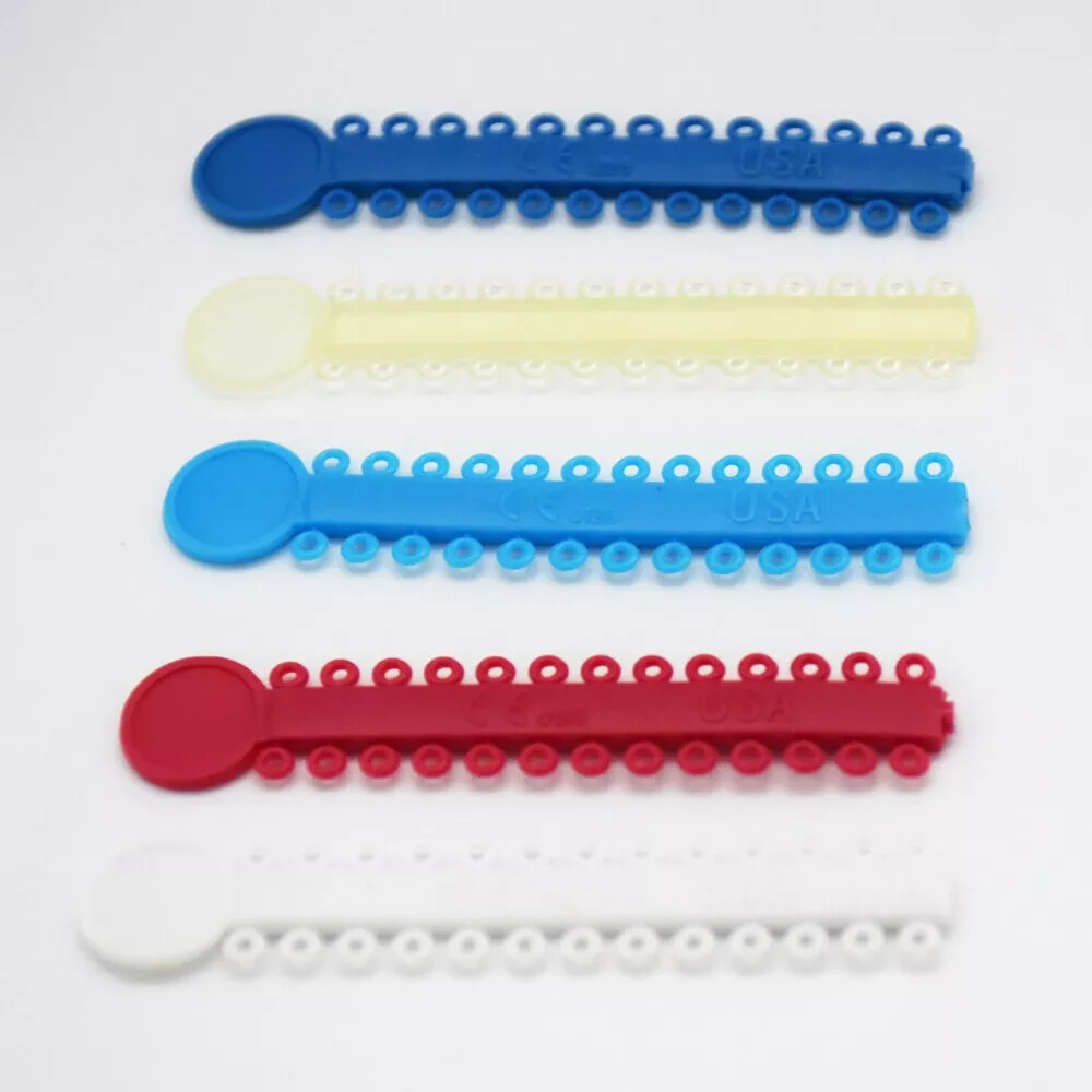 1040Pcs/Pack Ortho Dental Elastomeric Elastic Bracket Ligaduras Ties Mixed Color
