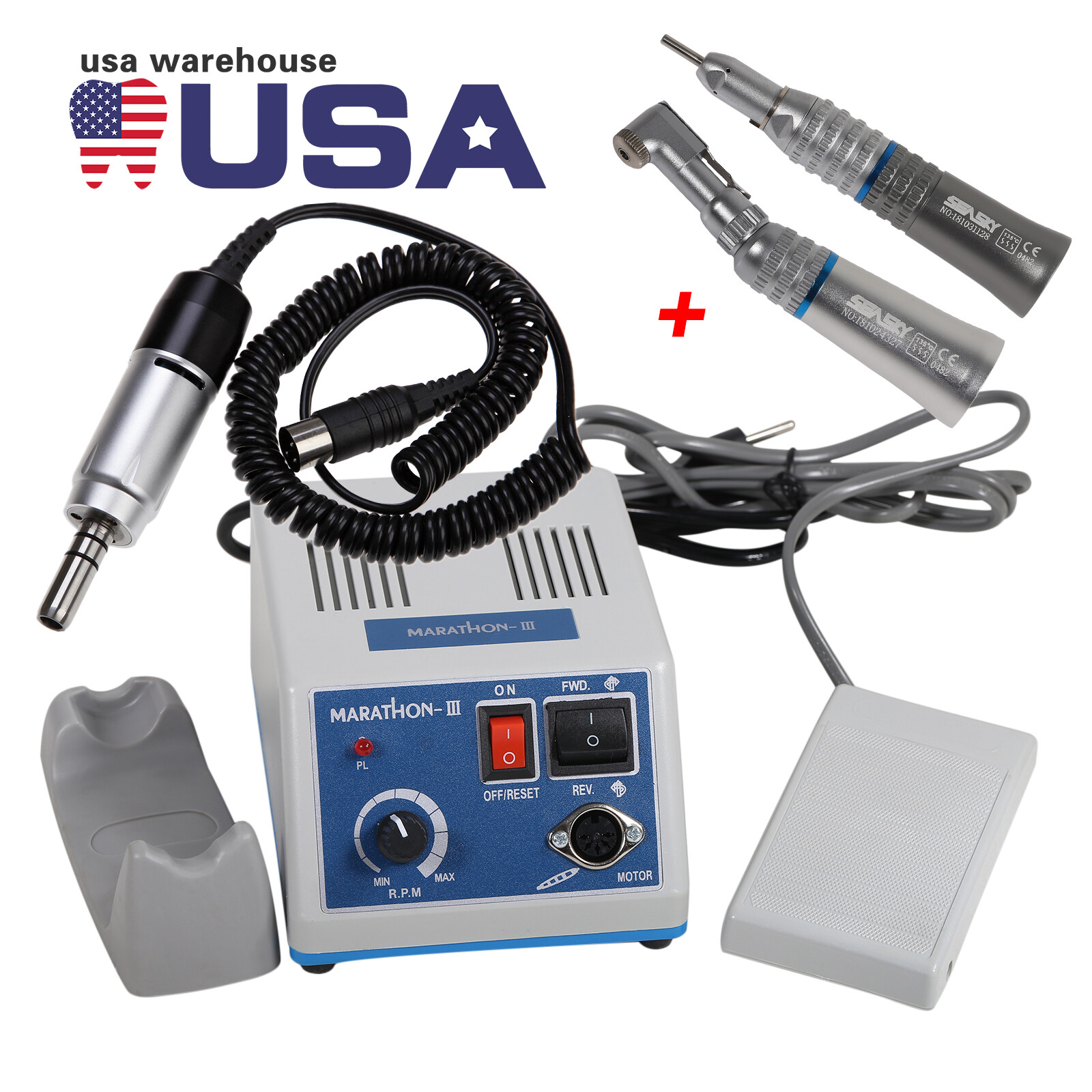 USA Dental Lab Marathon Electric Micromotor Polisher /Motor 35K RPM /Handpiece