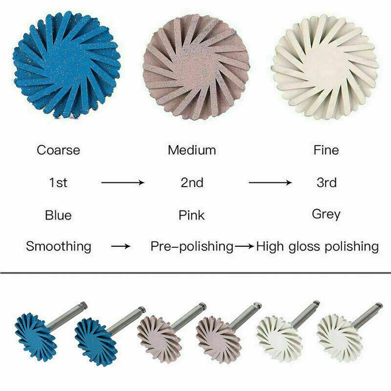 Dental Composite Resin Polishing Sof-Lex Spiral Finishing Wheel Diamond 65%