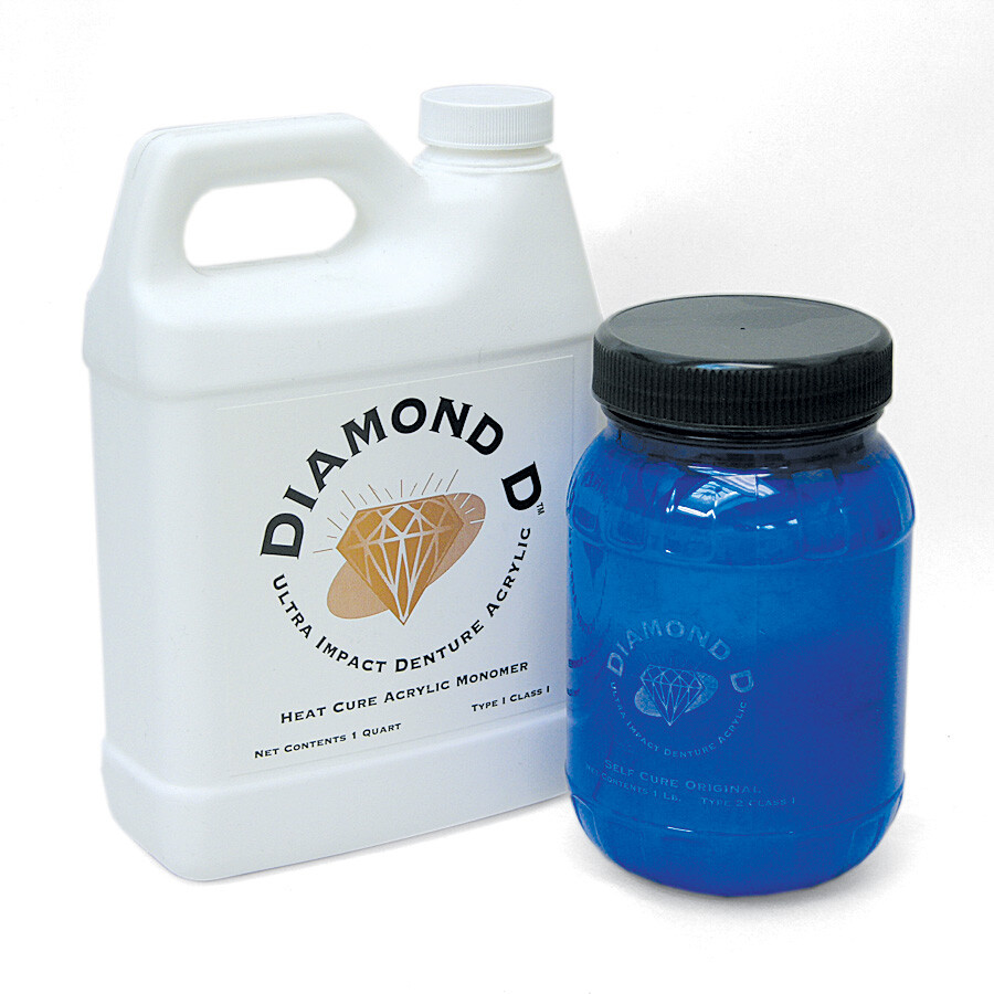 Keystone 1013075 Diamond D Ultra Impact Dental Acrylic Powder & Liquid 1 LB