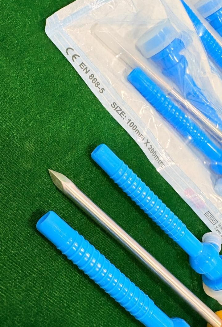 6pc Laparoscopic Disposable Apple Trocar Cannula 5mmx90mm Reusable Instruments
