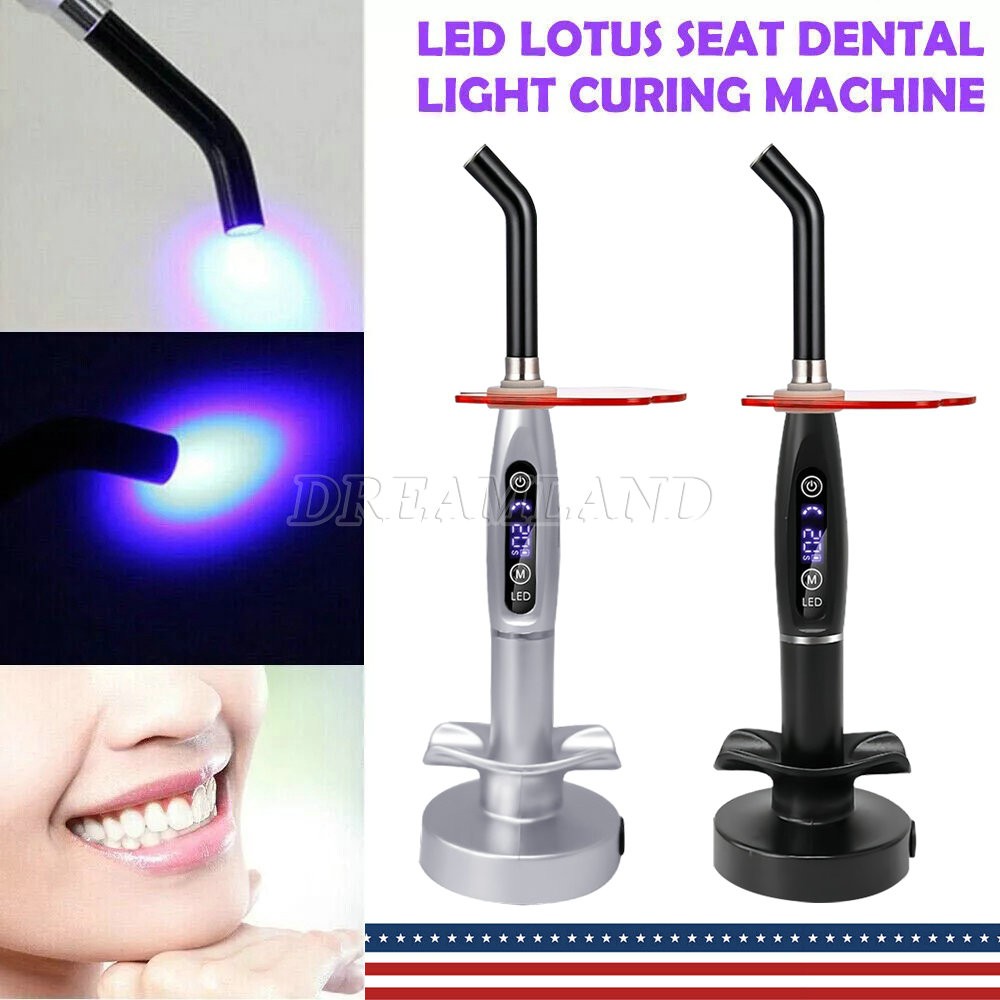 Dental Wireless Cordless LED Cure Curing Light Lamp 2000mw 5W Tool Resin Cure US