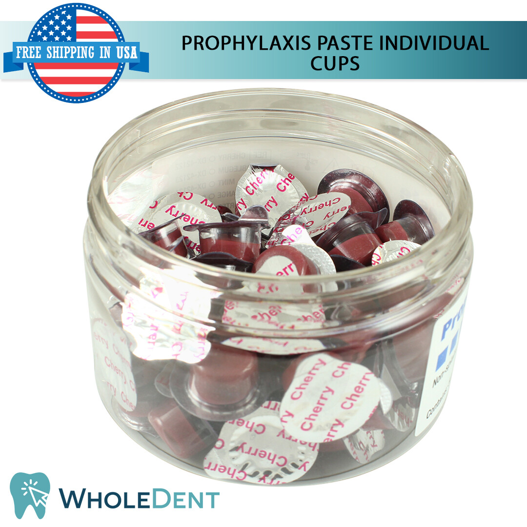 Prophylaxis Paste 50 Individual Cups 2g Flavor Dental Stain Remove Teeth Polish