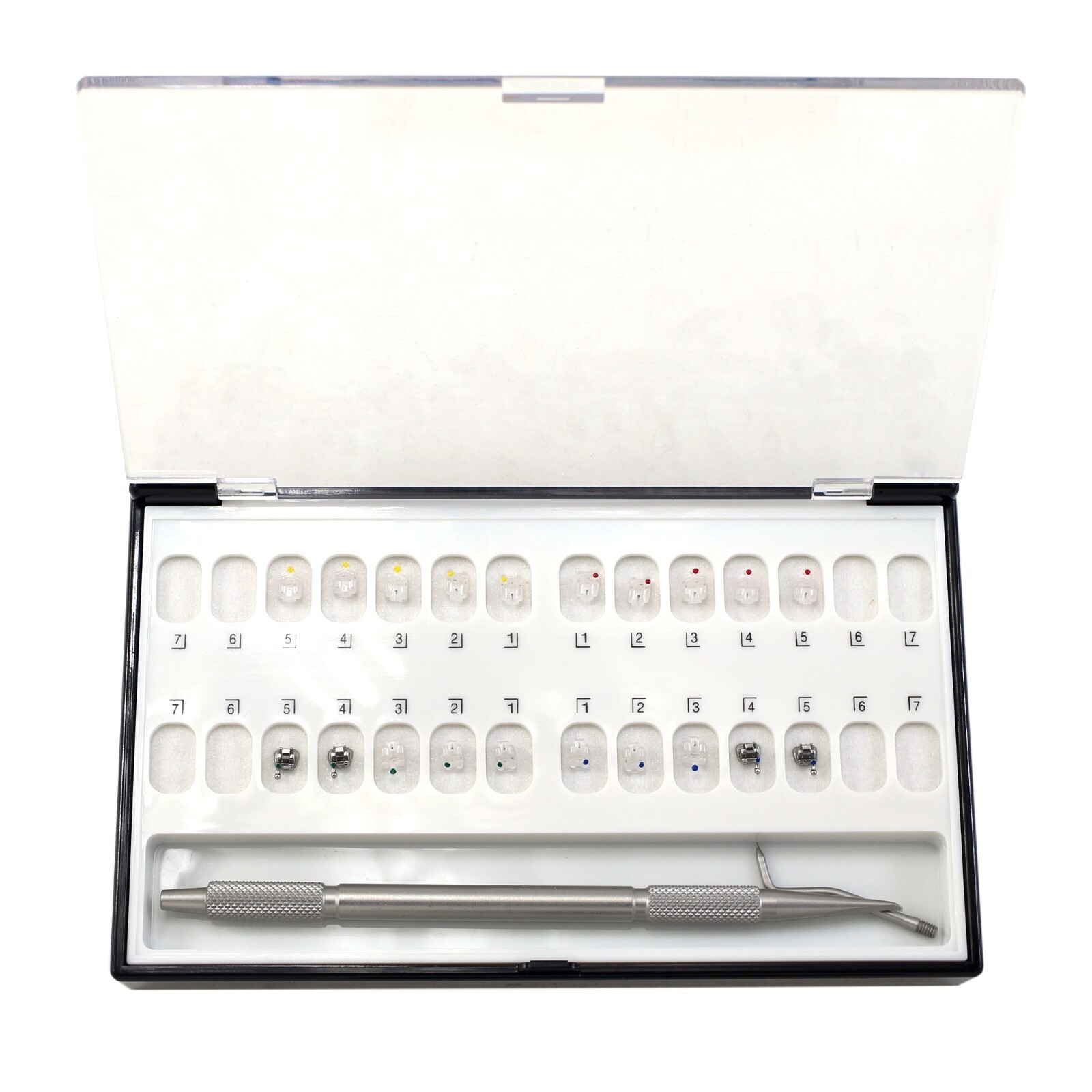 Dental Orthodontic Brackets Self Ligating Braces Metal Ceramic Roth MBT 022 345