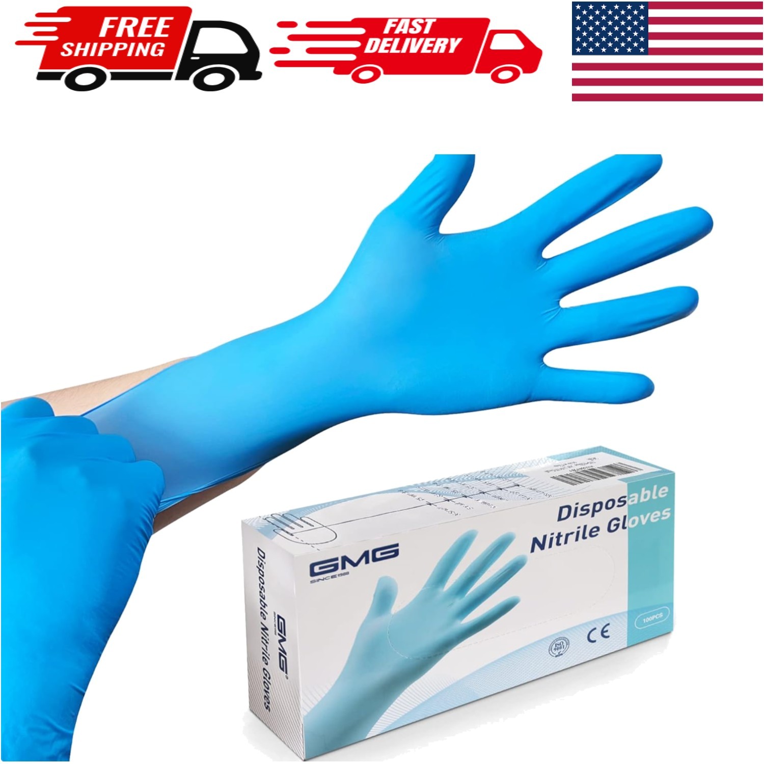 Pack of 100 Nitrile Gloves – Comfortably Latex-Free and Powder-Free for All Uses