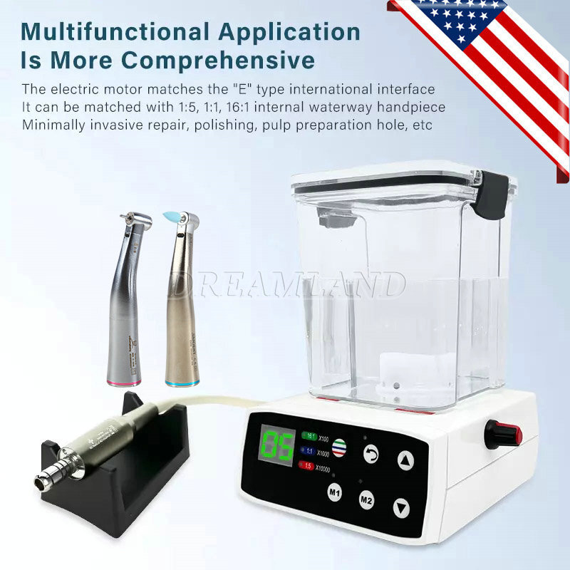 Dental LED Electric Motor System Micromotor & Water Tank For Practice UPS
