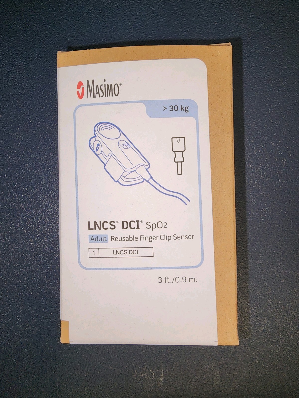 Masimo 1863 LNCS DCI Adult SpO2 Finger Clip Sensor. New in Original Box