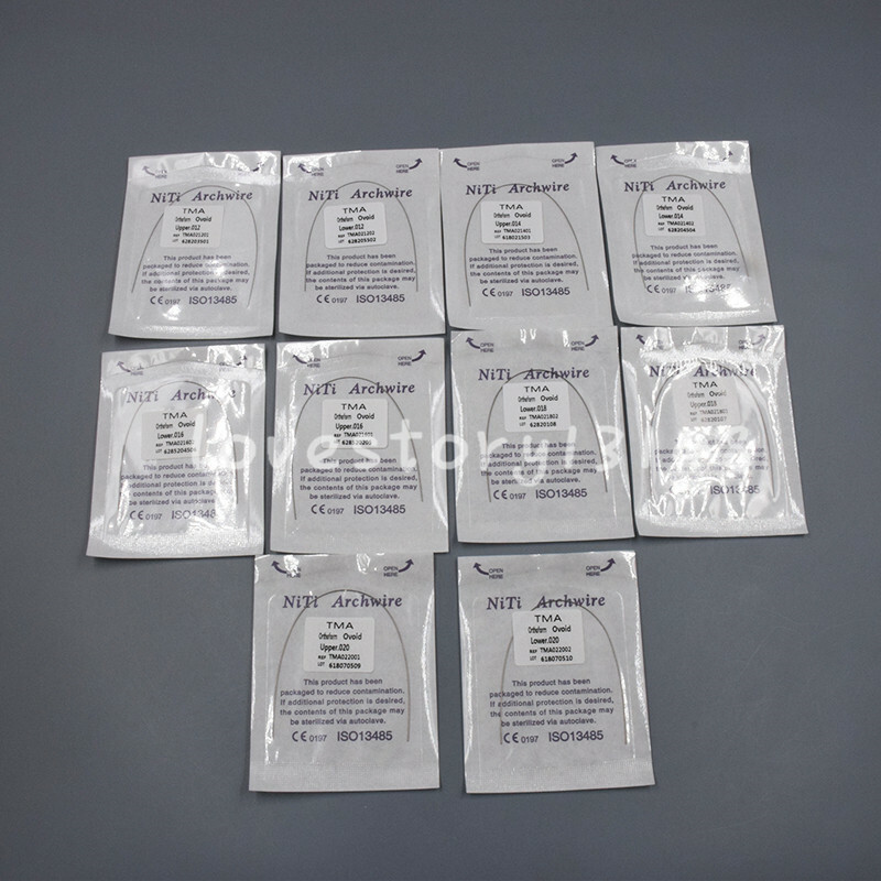 10Pcs Dental Rectangular Natural/Ovoid TMA Arch Wire Titanium Molybdenum Alloy