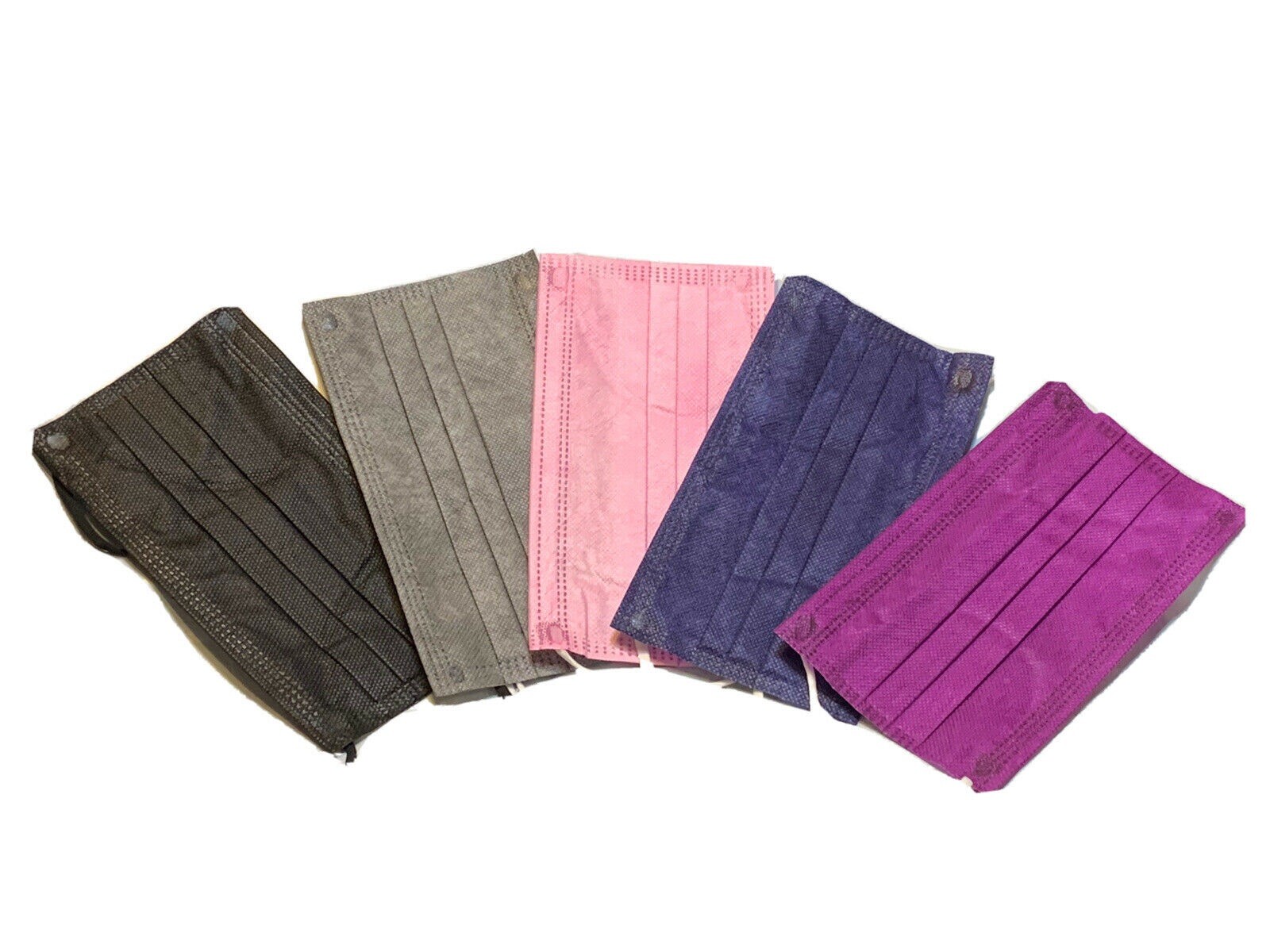 50 PCS Face Mask Non Medical Surgical Disposable 3-Ply Mouth Cover-Mix Color