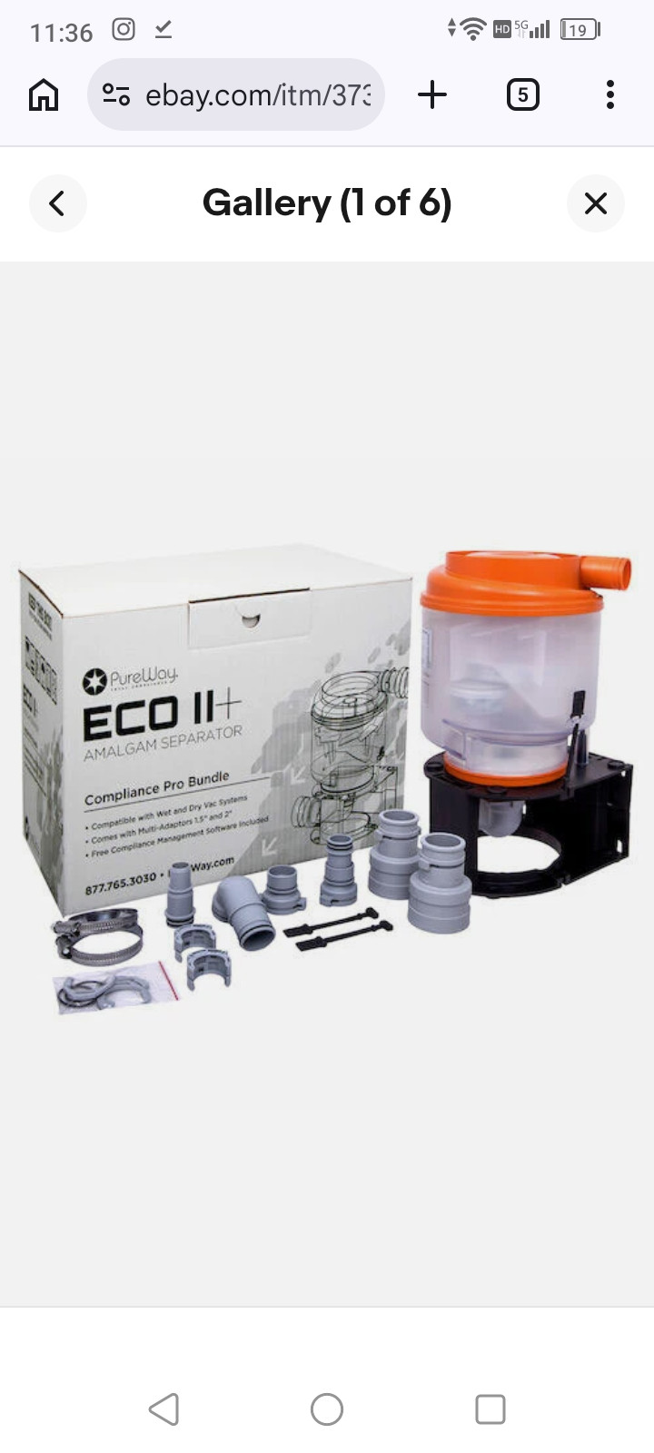 PureWay ECO II + Amalgam Separator 1-10 dental chairs / or 10-20 or Replacement.