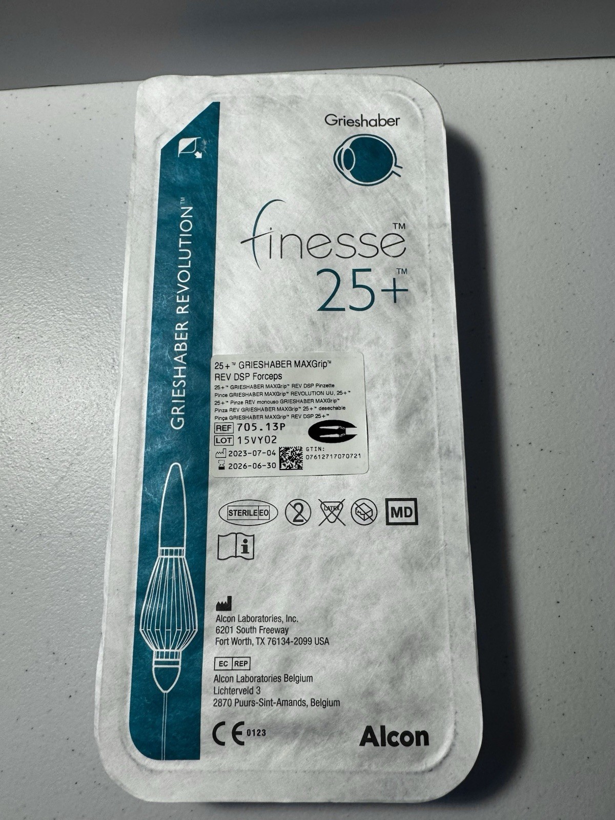 NEW Alcon Grieshaber MAXGrip REVOLUTION DSP 25+ Forcep Ophthalmology #705.13P