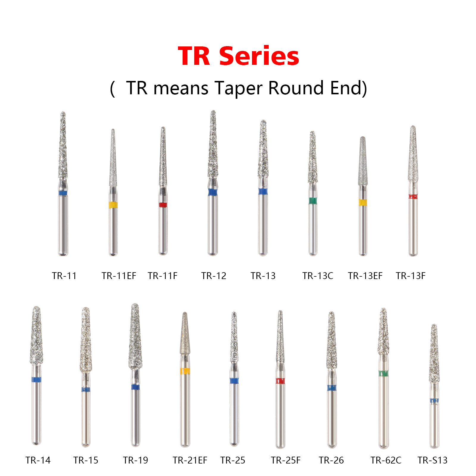 0.99 USD Dental FG Diamond Burs for High Speed Handpiece Friction Grip 5pcs/pack