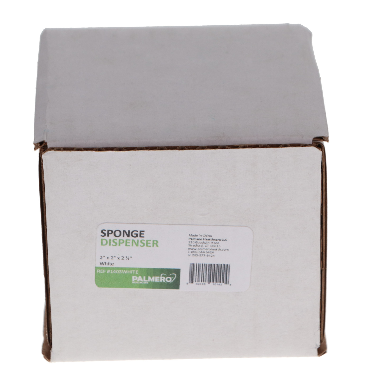 Palmero 1403WHITE Sponge Dispenser Spill-Proof 2″ x 2″ x 2.5″ Square White