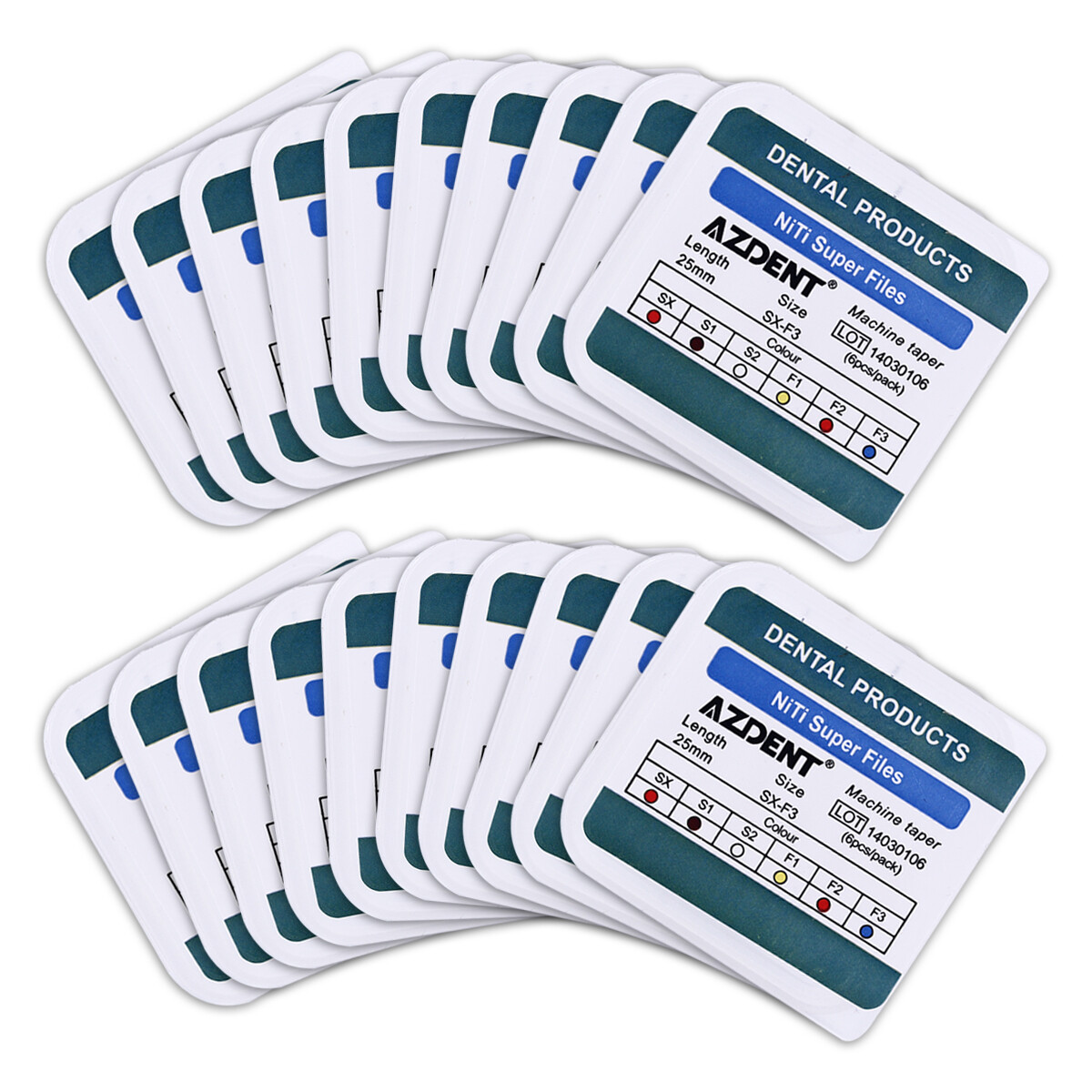 5Packs Dental Endodontic Niti Super Rotary Files Root Canal Engine SX-F3 25mm