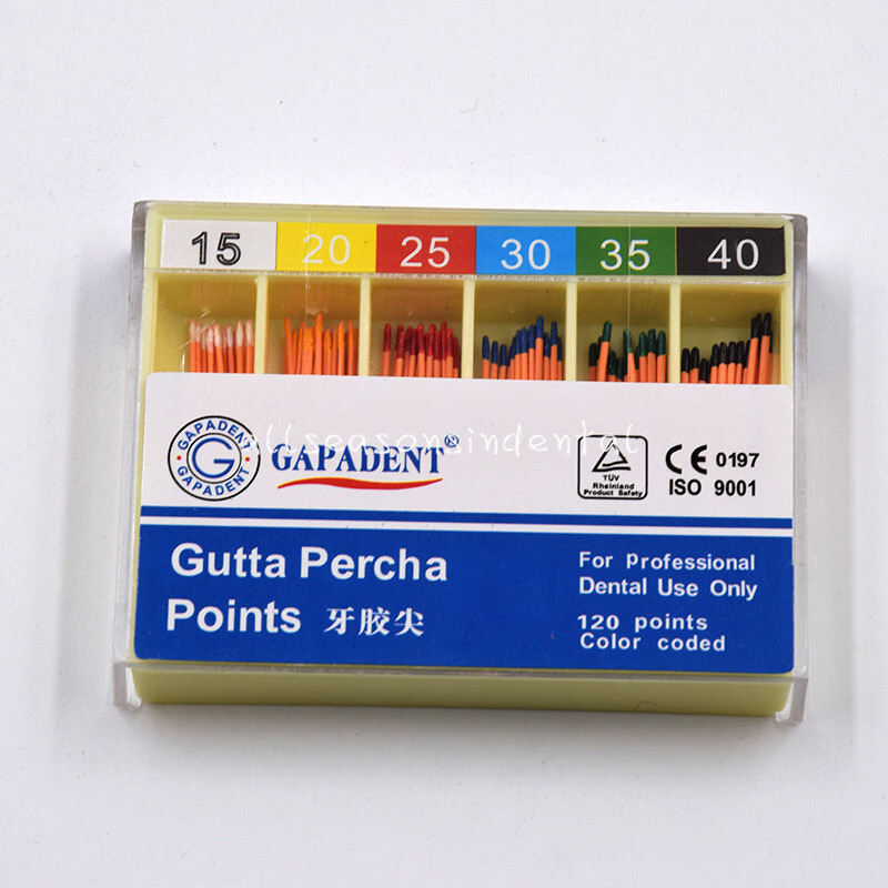 Dental GAPADENT Endodontic Gutta Percha Taper 0.02/0.04/0.06 #15 20 25 30 45-80