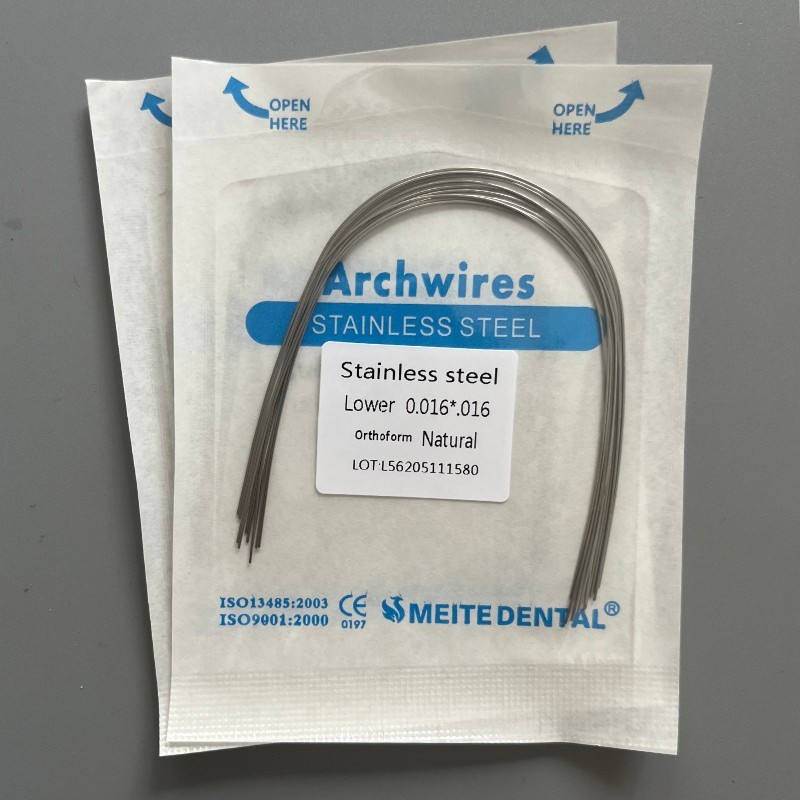 Dental Orthodontic Stainless Steel Round/Rectangular Arch Wires Natural