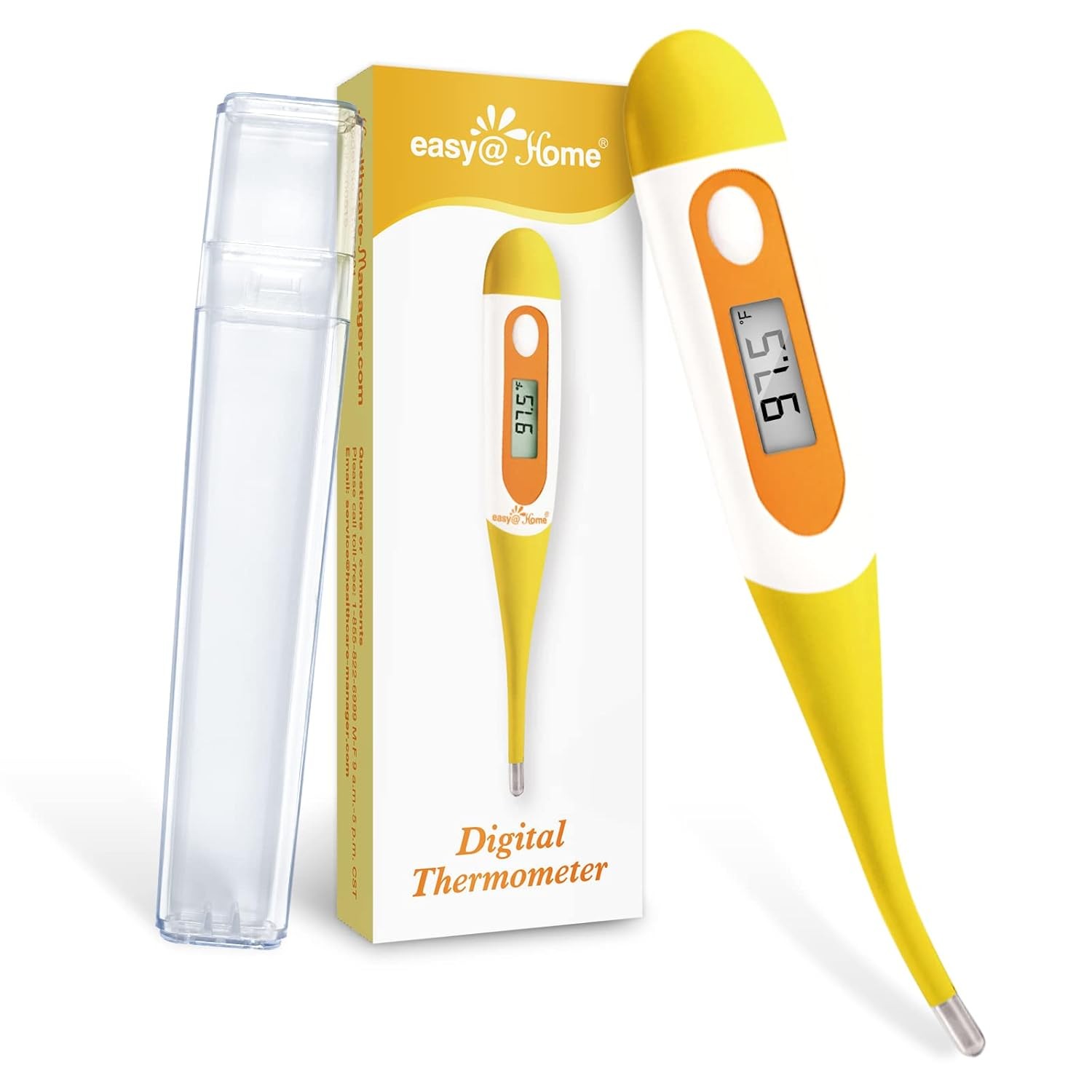 Easy Home Digital Oral Thermometer for Fever Adults: Rectal, Underarm & Mouth