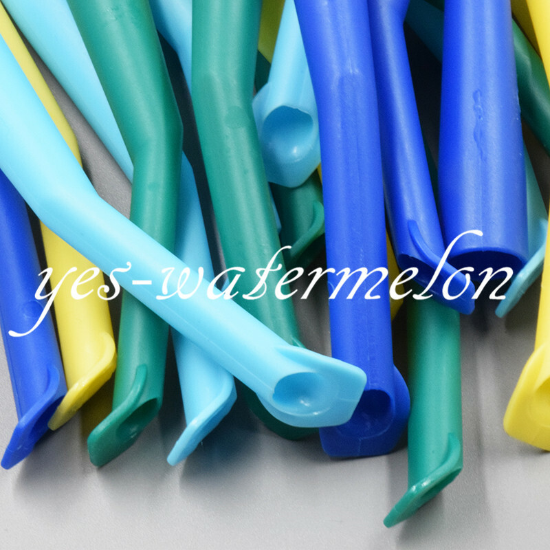 100 Pcs Mixed Colors Dental Surgical Strong Suction Tips Child Aspirator Tube