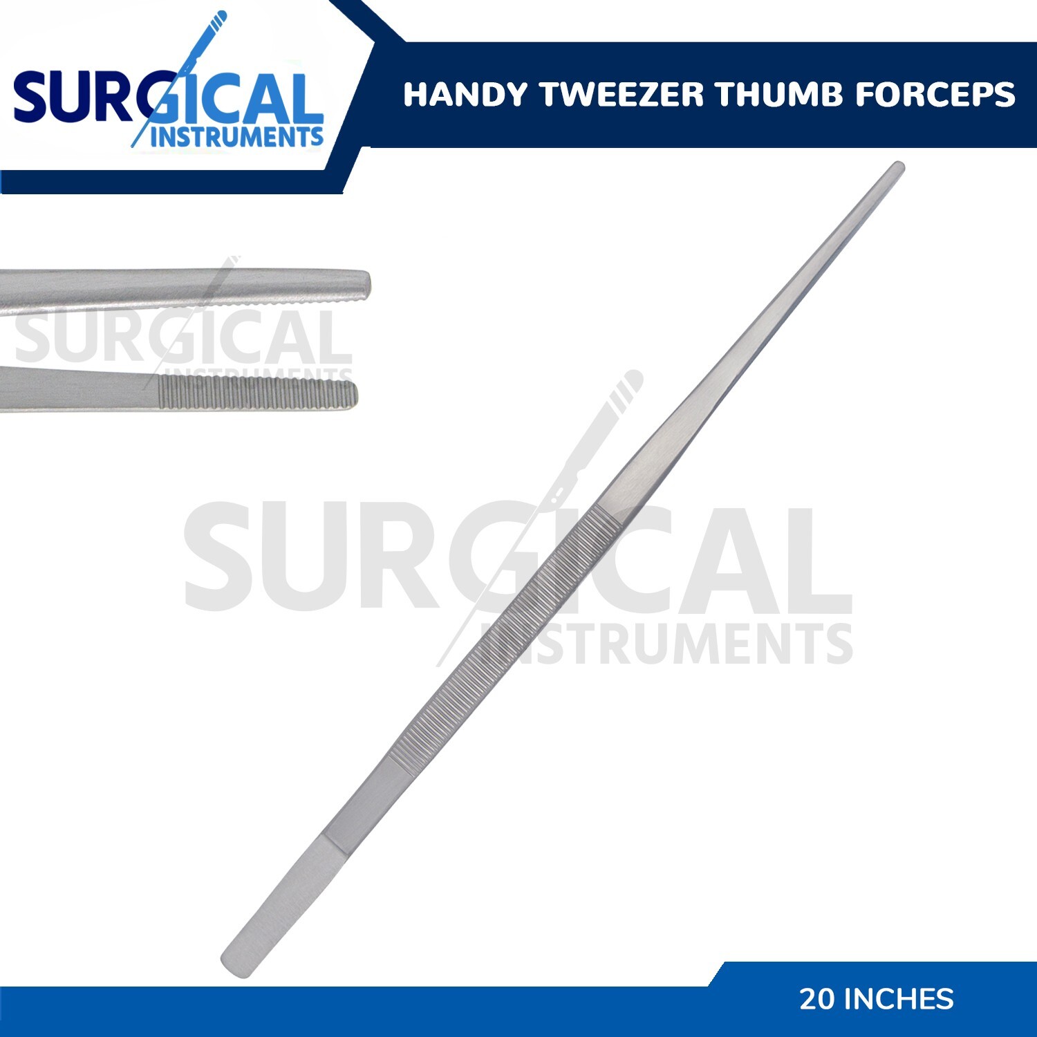 Handy 20″ Extra-Long Tweezers Instruments Thumb Forceps Stainless German Grade