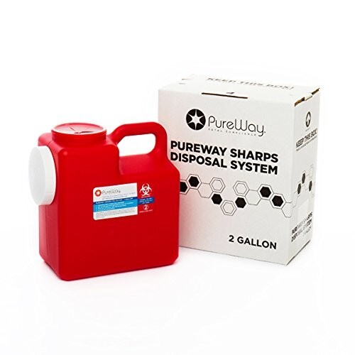 PureWay 40002 – Sharps 2-Gallon Sharps Recovery System | Container Model 12000