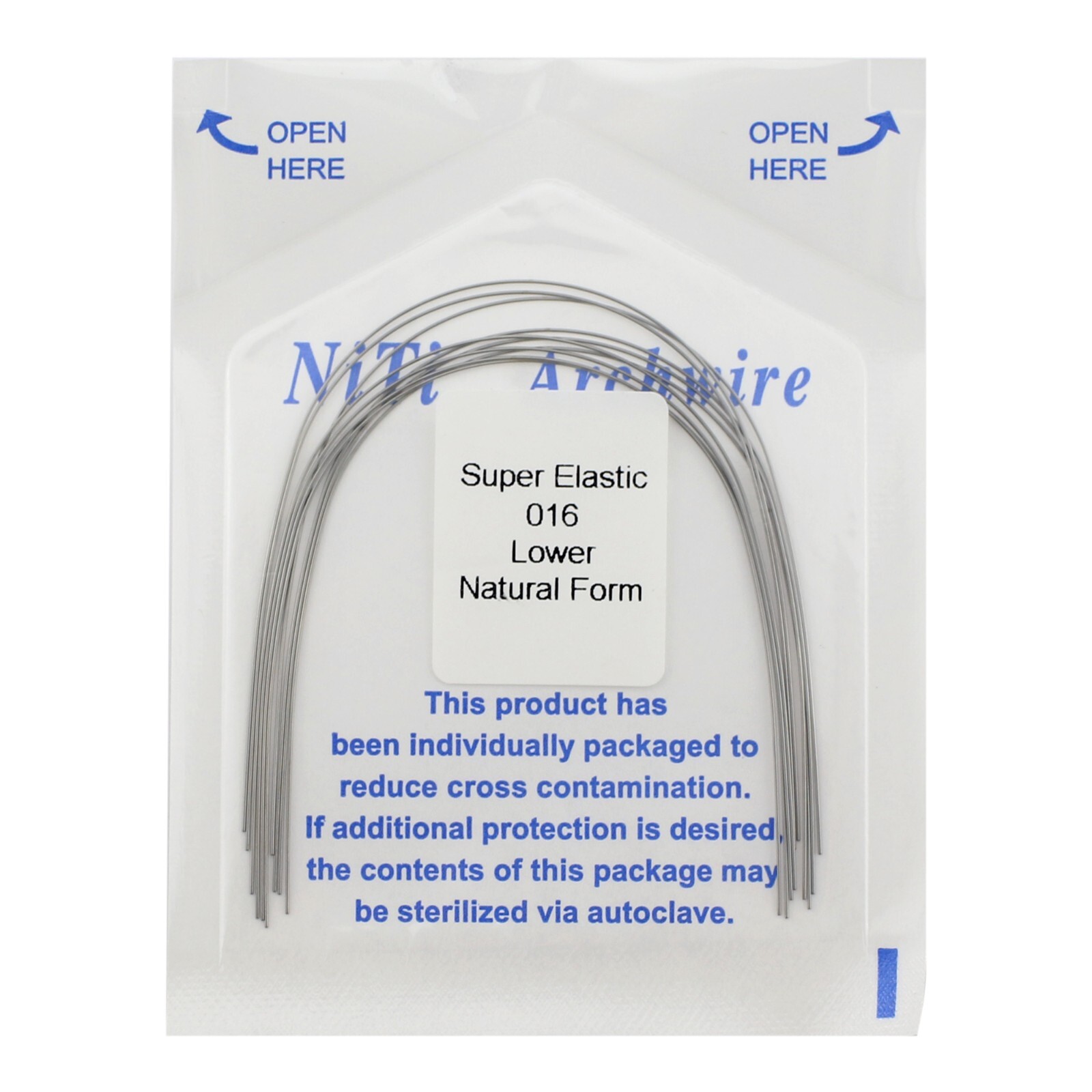 100PCS Dental Orthodontic Niti Arch Wire Rectangular Round Natural Upper Lower
