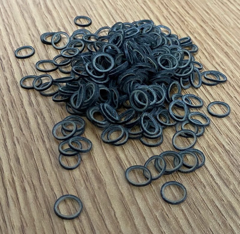 Dental 2.5/3.5/4.5/6.5oz Orthodontic Rubber Bands Elastics Ligature Ties Black