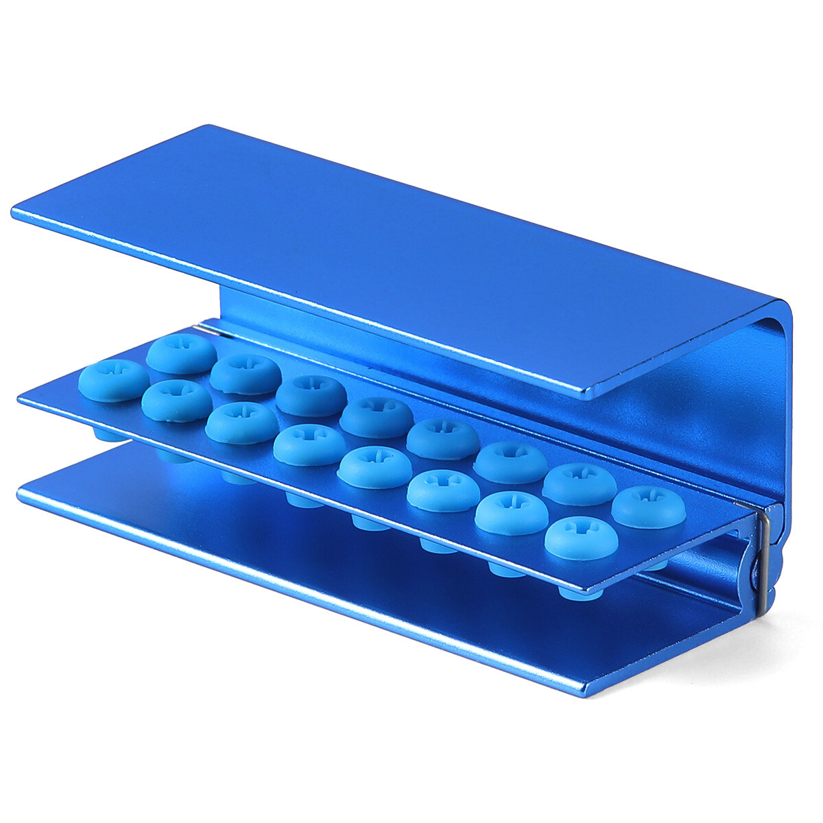 AZDENT Dental Bur Box Burs Holder 10 Holes / 16 Holes With Silicon For FG RA Bur