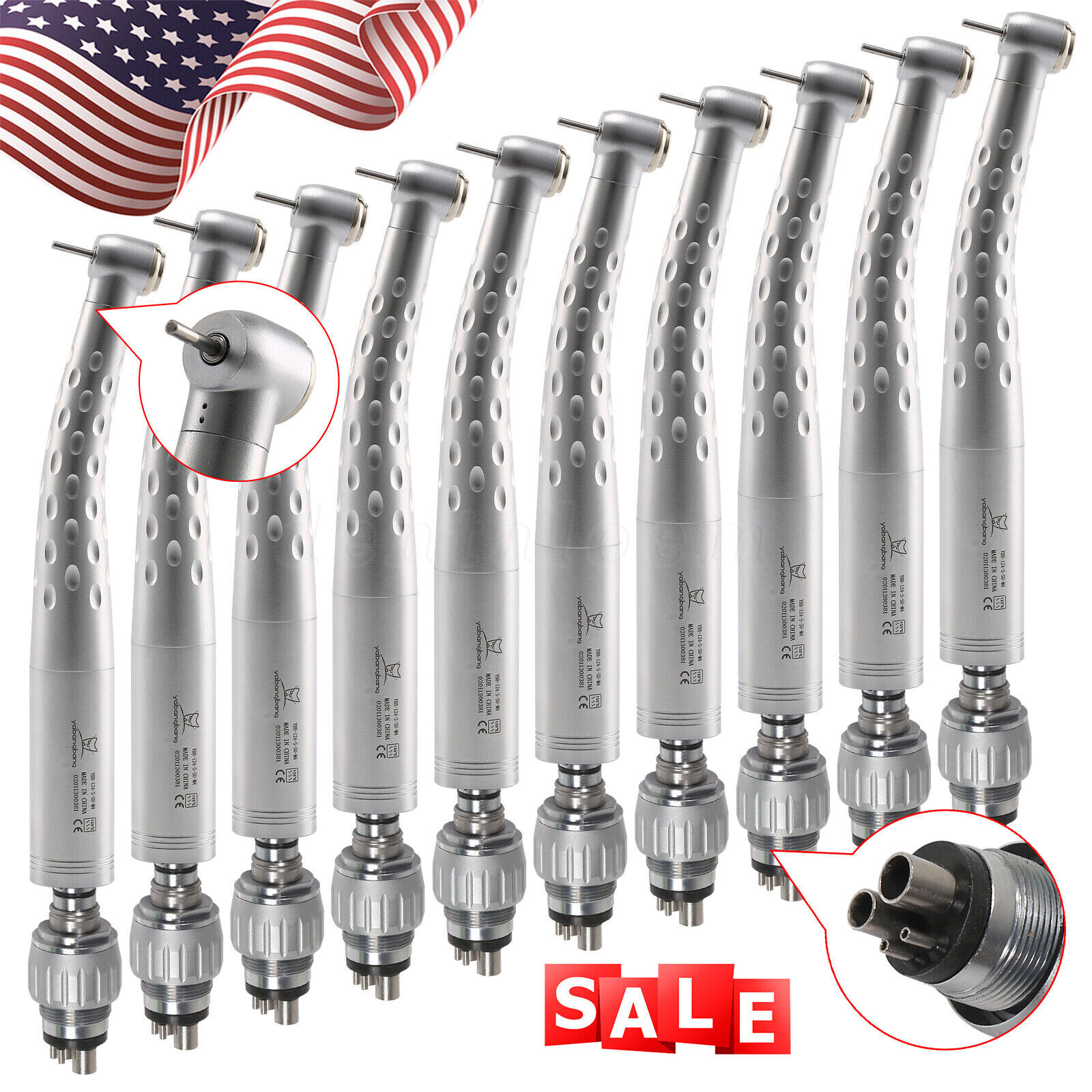 Dental High Speed Handpiece with 4 Hole Swivel Quick Coupler Coupling KaVo STYLE