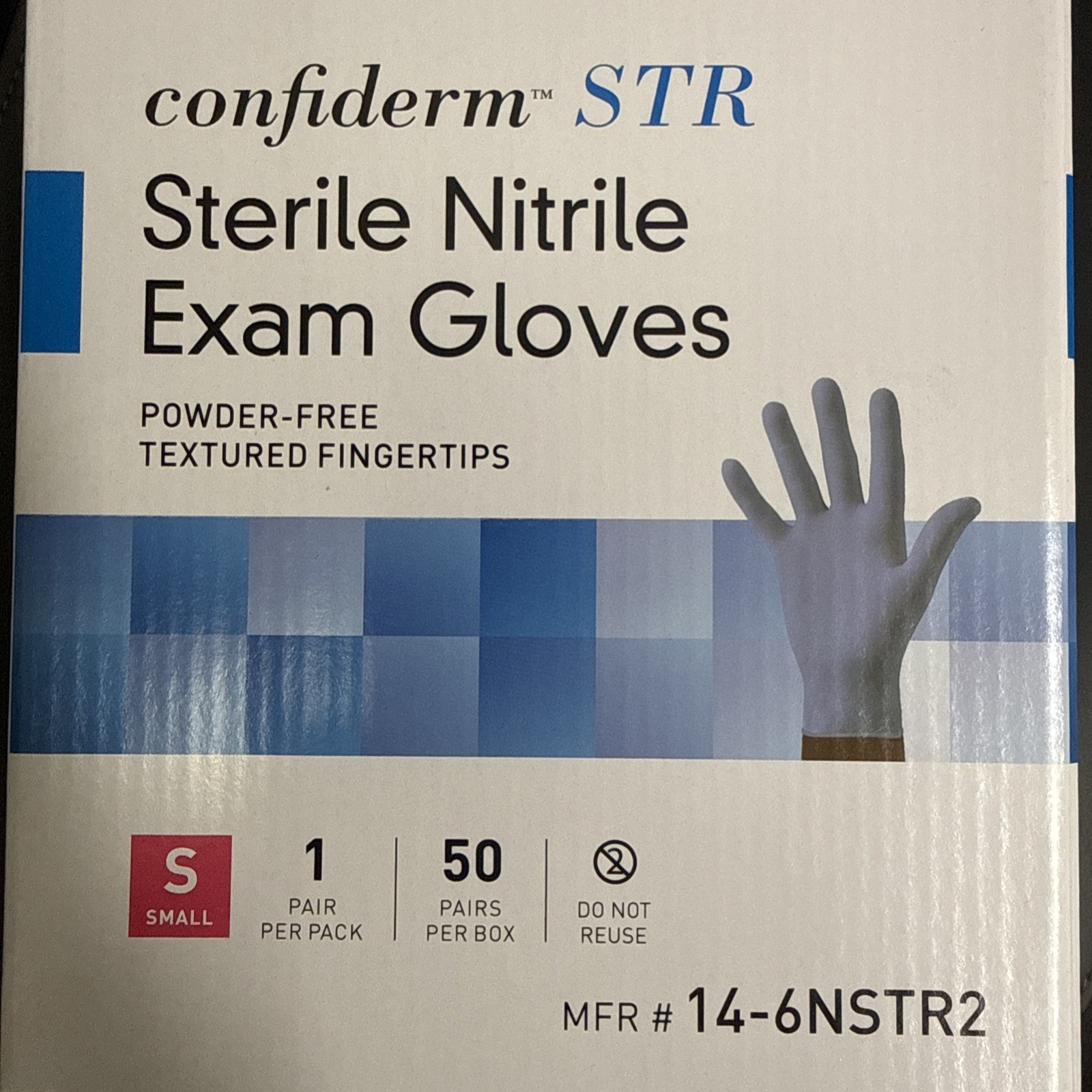 McKesson Confiderm® STR Nitrile Exam Glove, small box of 50