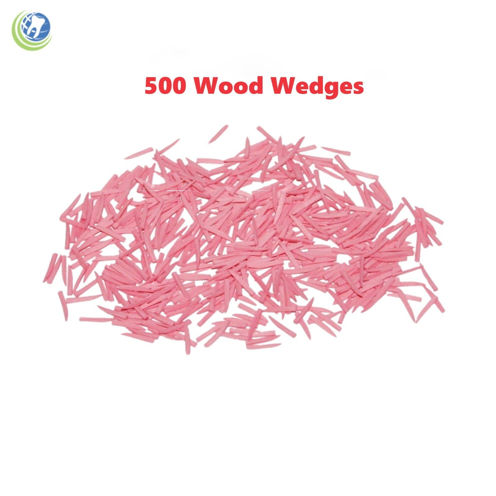 New Dental Disposable Contoured Wood Wedges 500/bag Color Coded Pink Extra Small