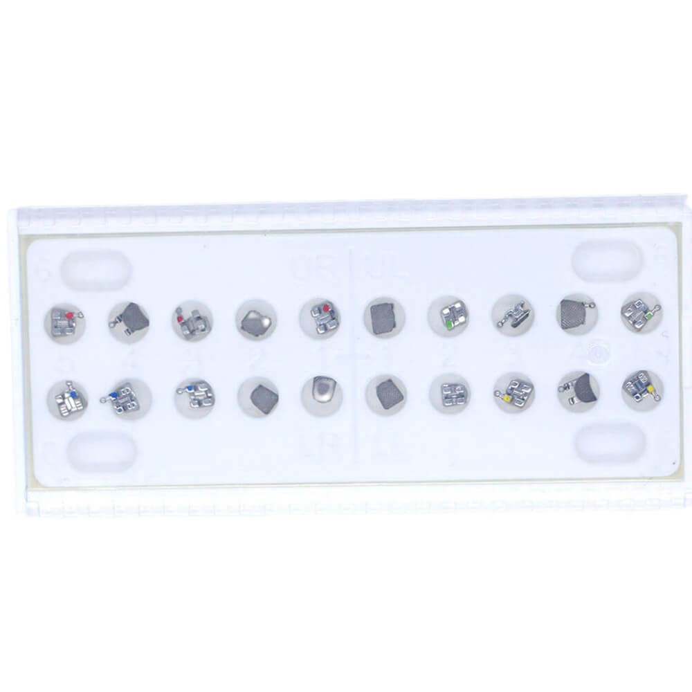 1 Pack Dental Orthodontic Bracket Standard MBT 0.022″ 345 Hooks Sandblasted