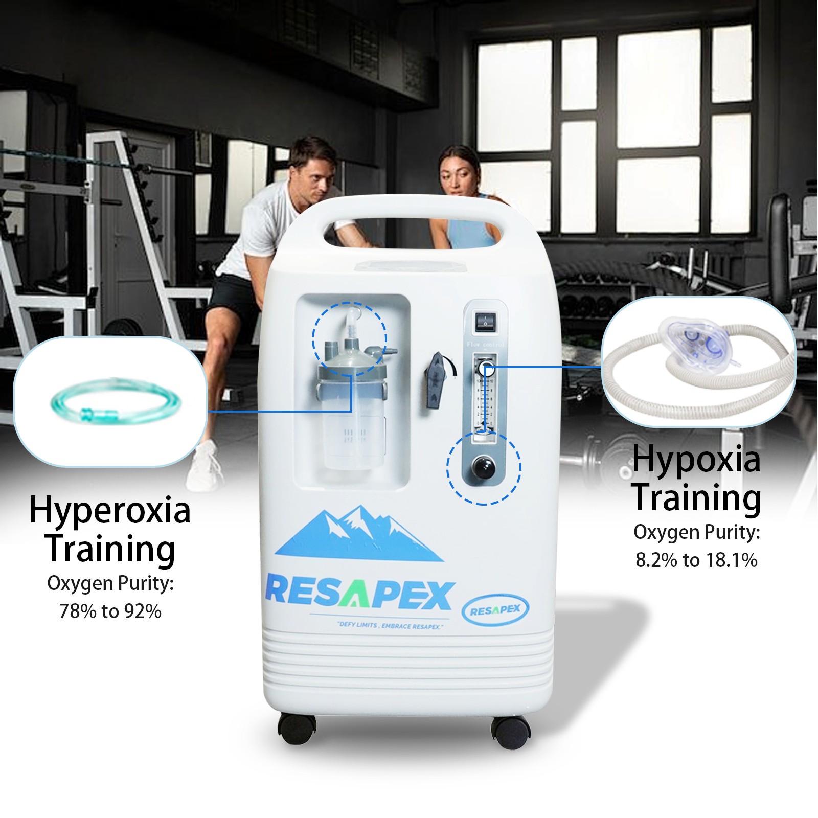 Resapex Altitude Training System Machine Altitude Generator Set Athelete Mask