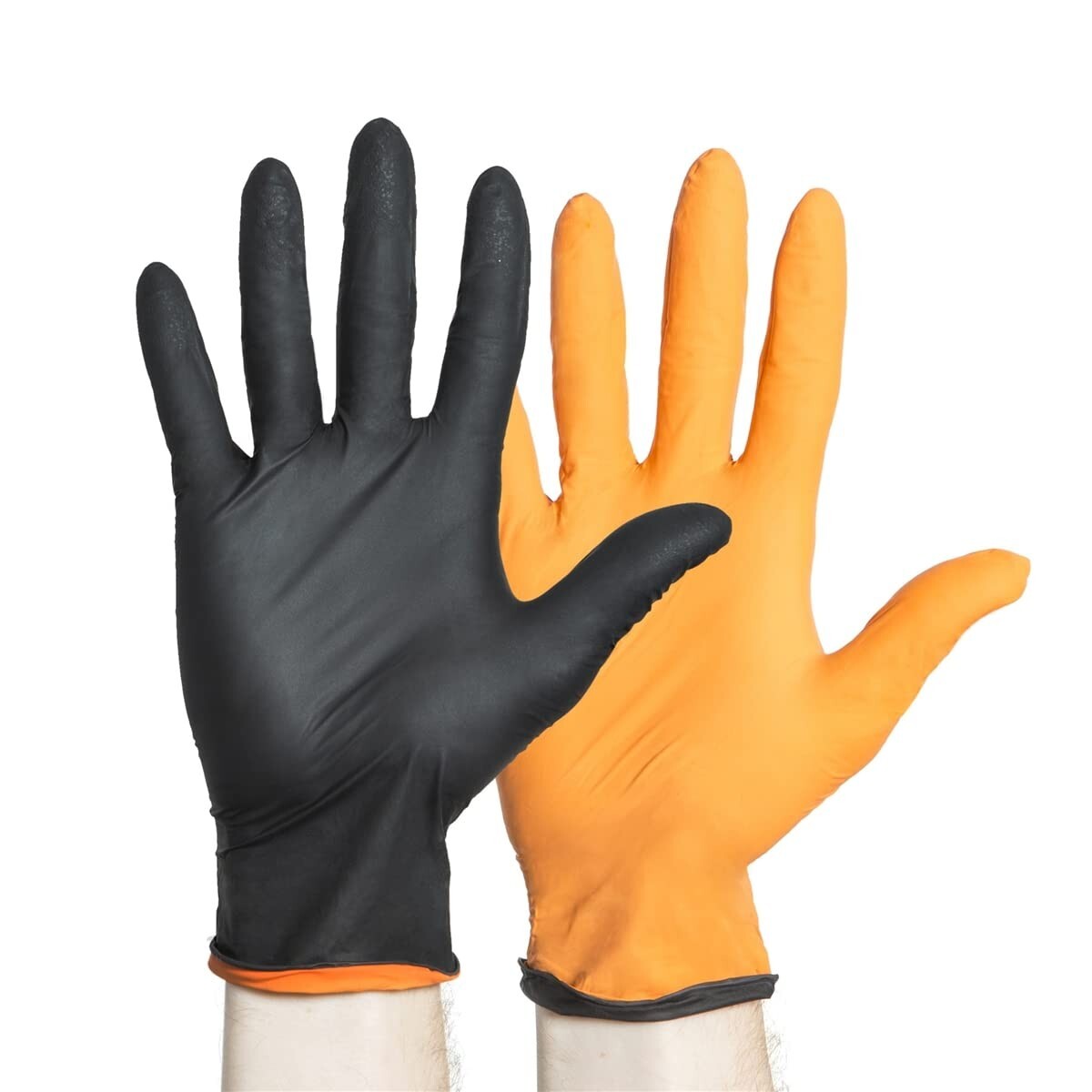 Halyard Black-FIRE 44759 X-Large Nitrile Exam Gloves Black-Orange (Box of 140)